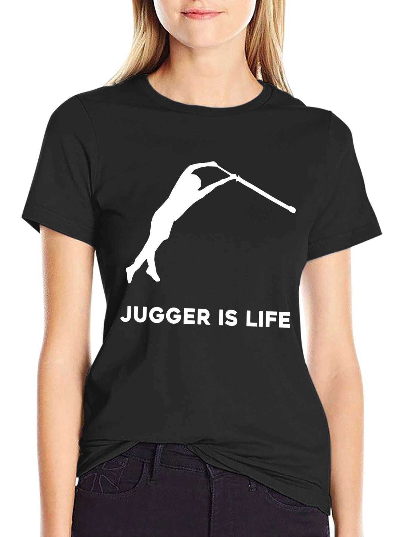 Camiseta Negra Jugger Is Life para Fanáticos del Jugger