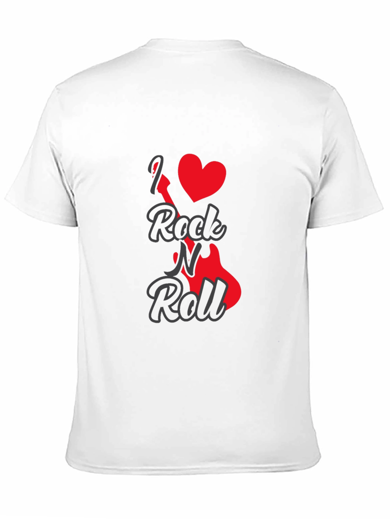 Camiseta Negra I Love Rock N Roll para Hombre