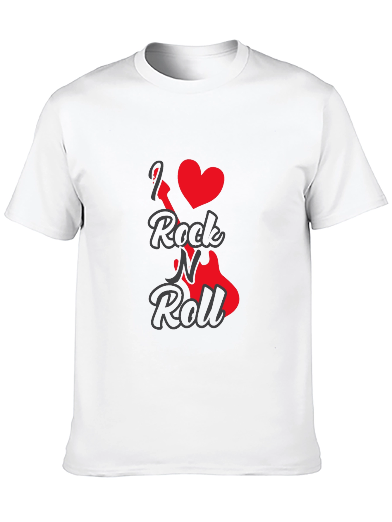 Camiseta Negra I Love Rock N Roll para Hombre