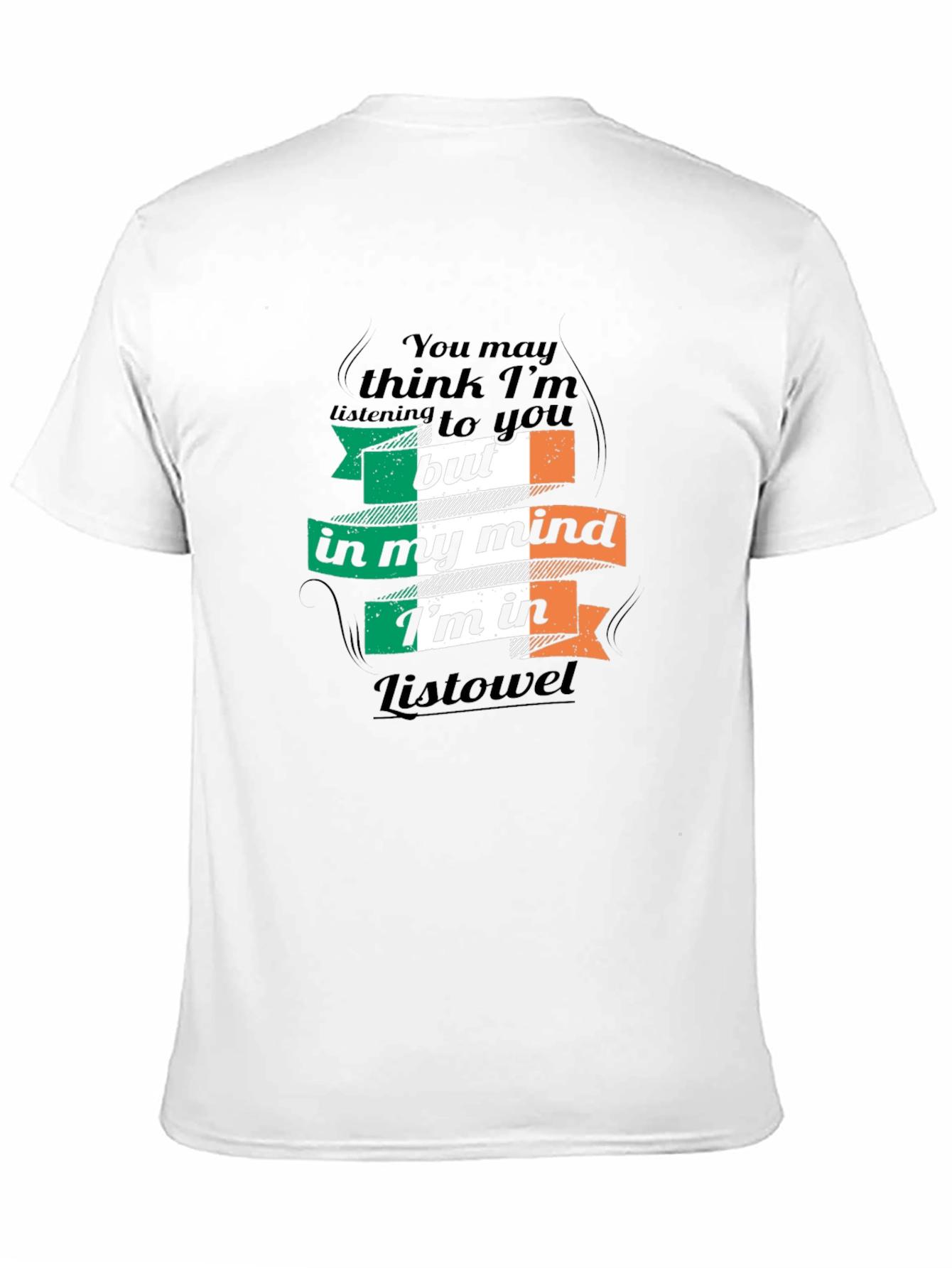 Camiseta Negra: Pensando en Listowel Irlanda