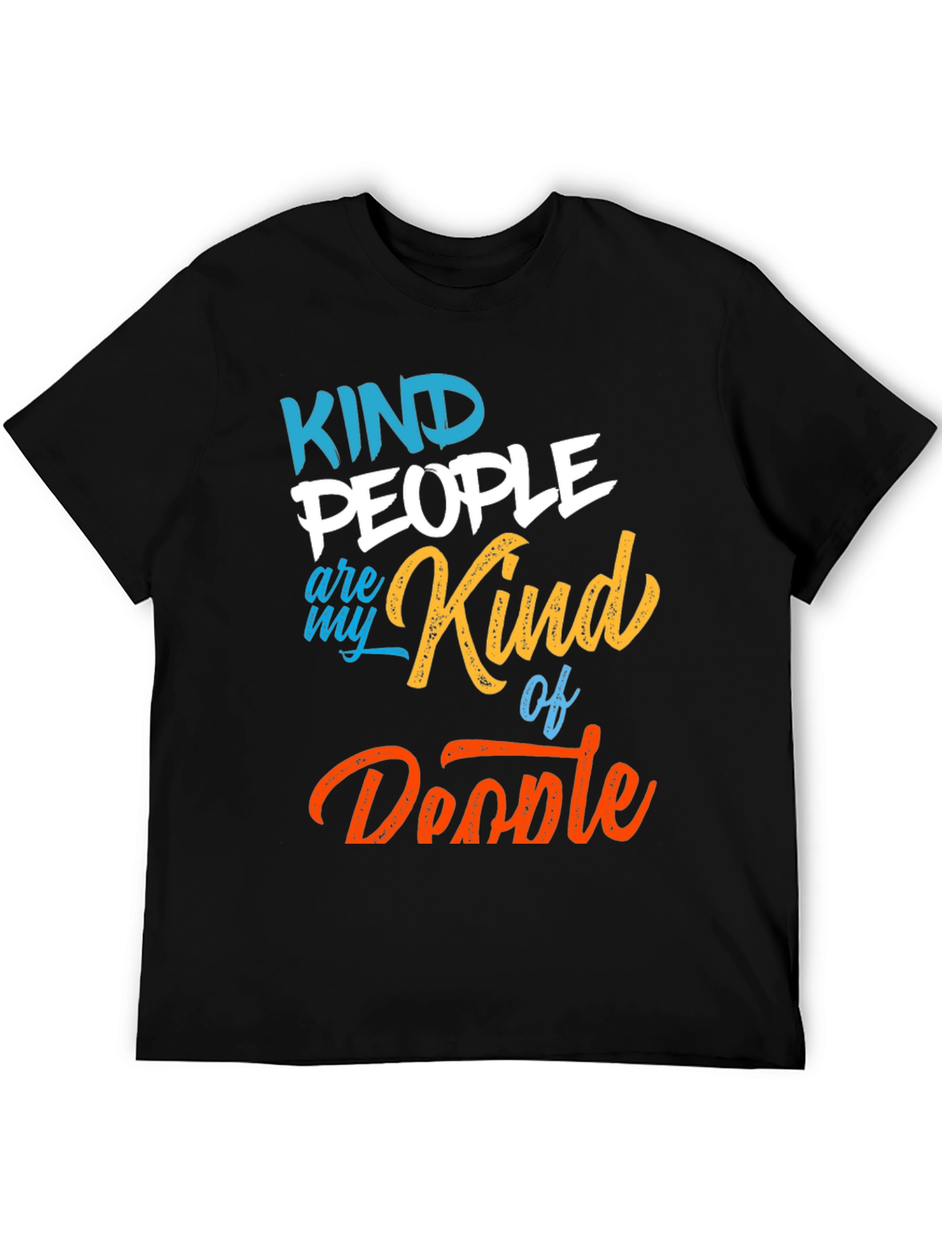Camiseta Negra Kind People Are My Kind of Doodle