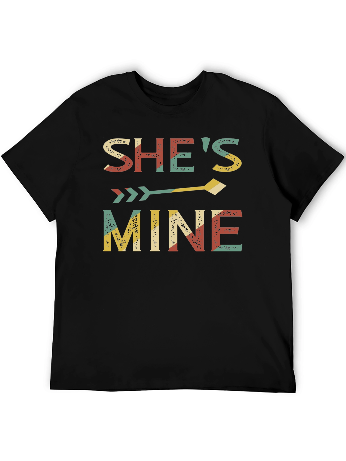 Camiseta Negra Shes Mine para Parejas