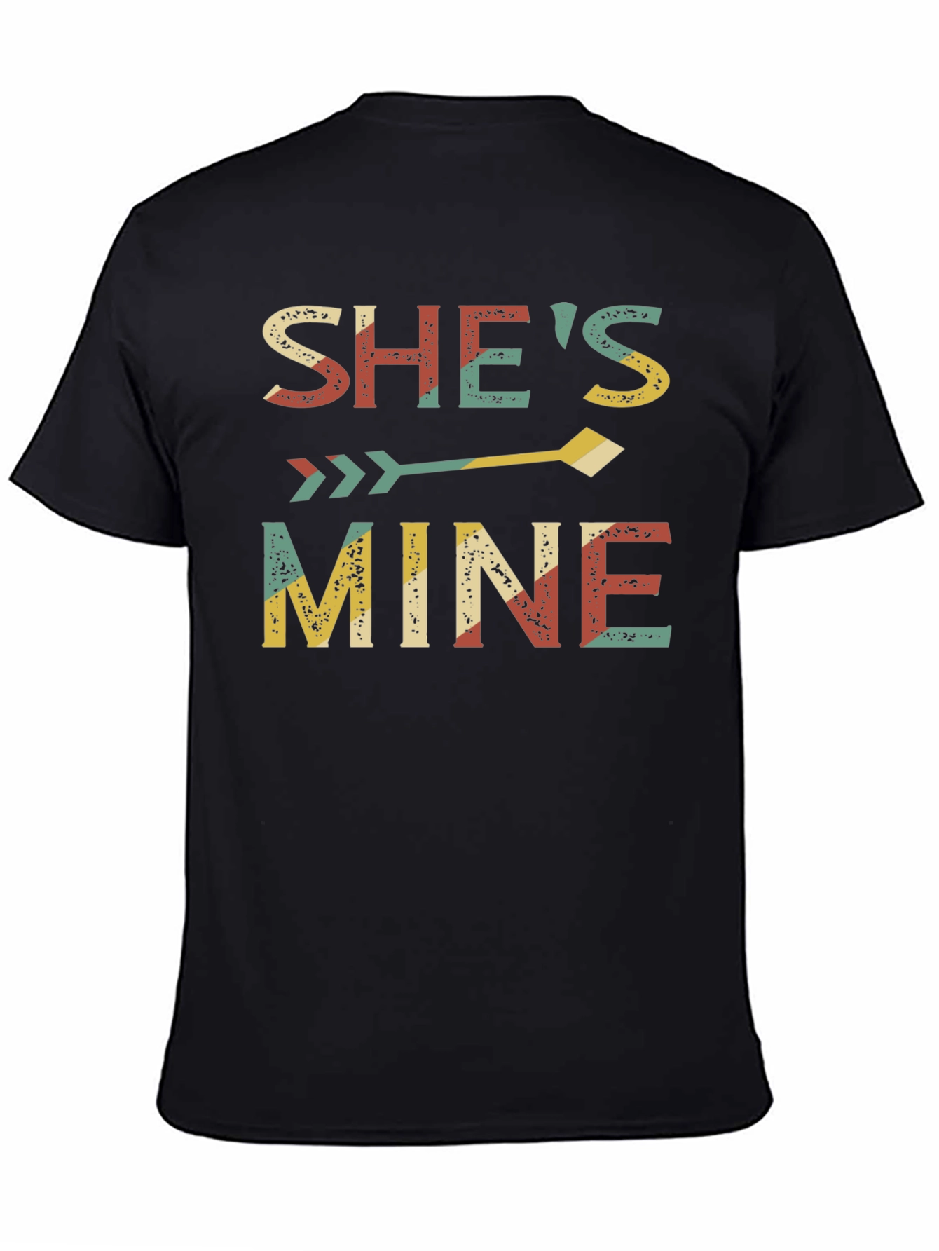 Camiseta Negra Shes Mine para Parejas