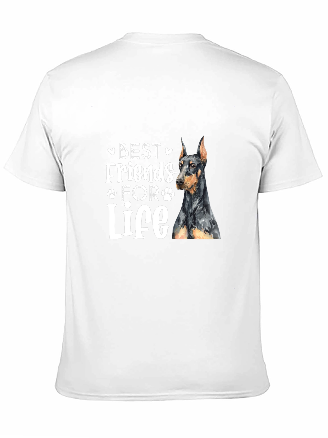 Camiseta Negra Mejores Amigos Para Siempre Doberman