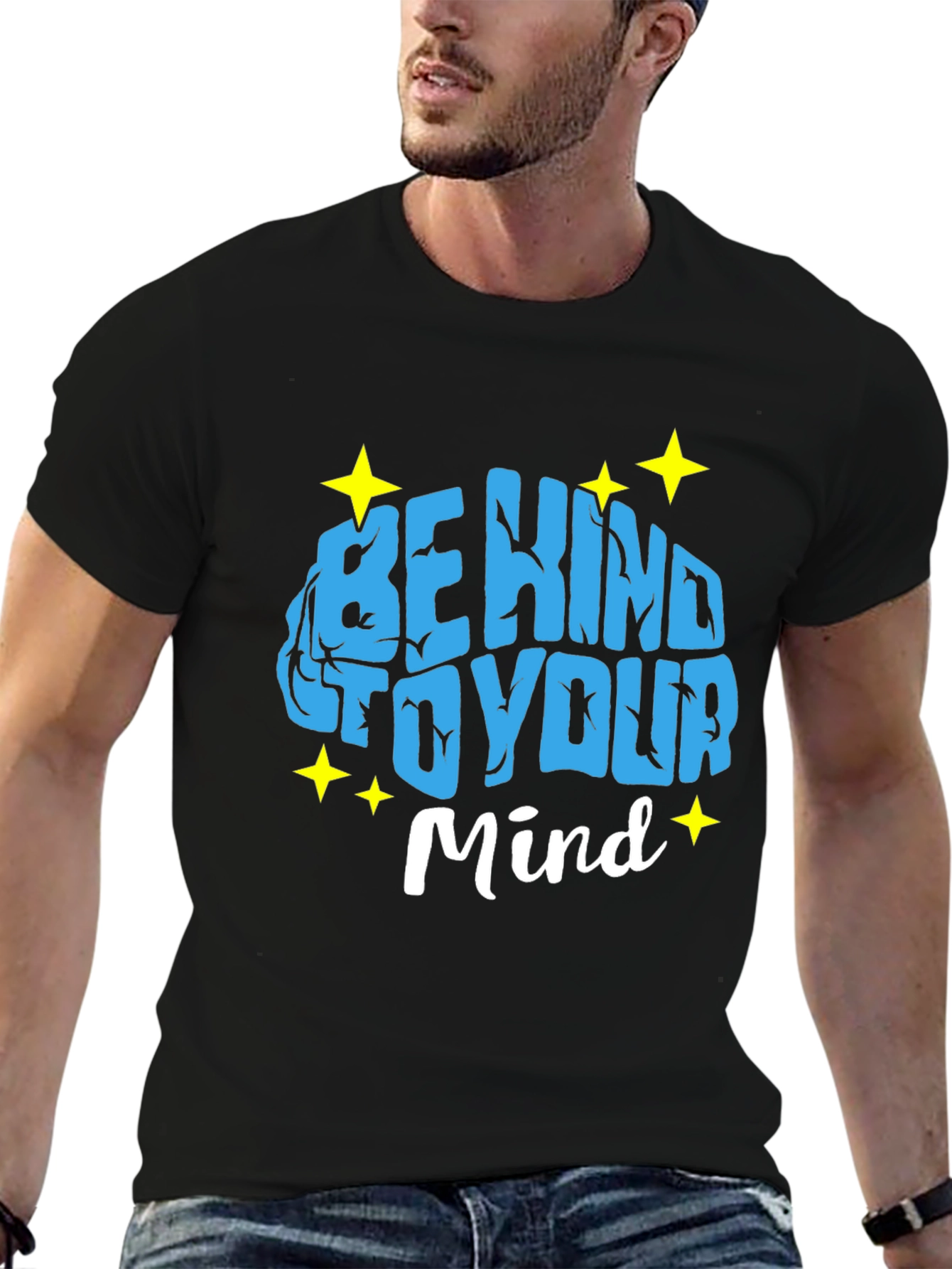 Camiseta Negra Sé amable con tu mente