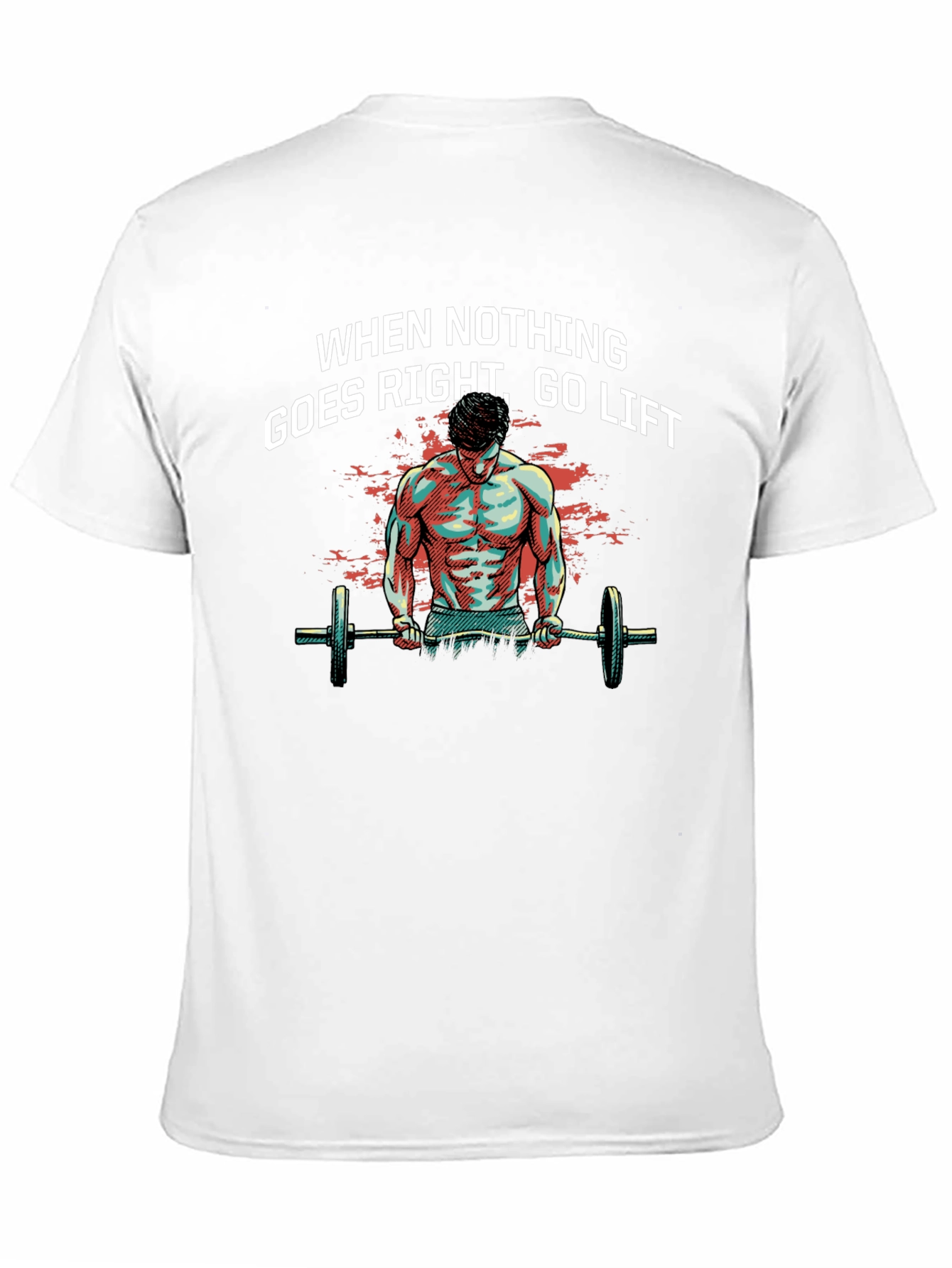 Camiseta Negra Motivacional: Cuando Nada Va Bien Levanta Pesas
