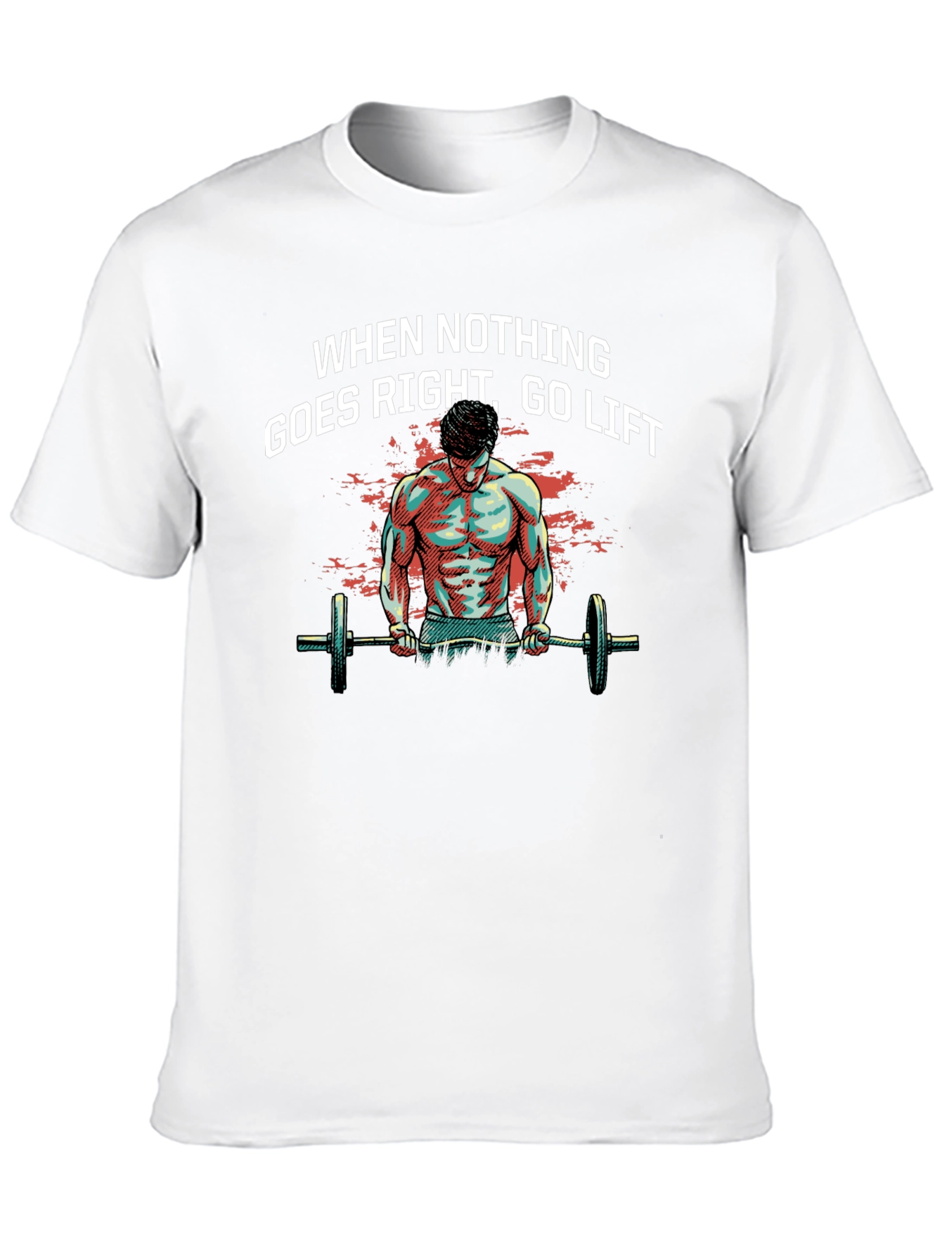 Camiseta Negra Motivacional: Cuando Nada Va Bien Levanta Pesas