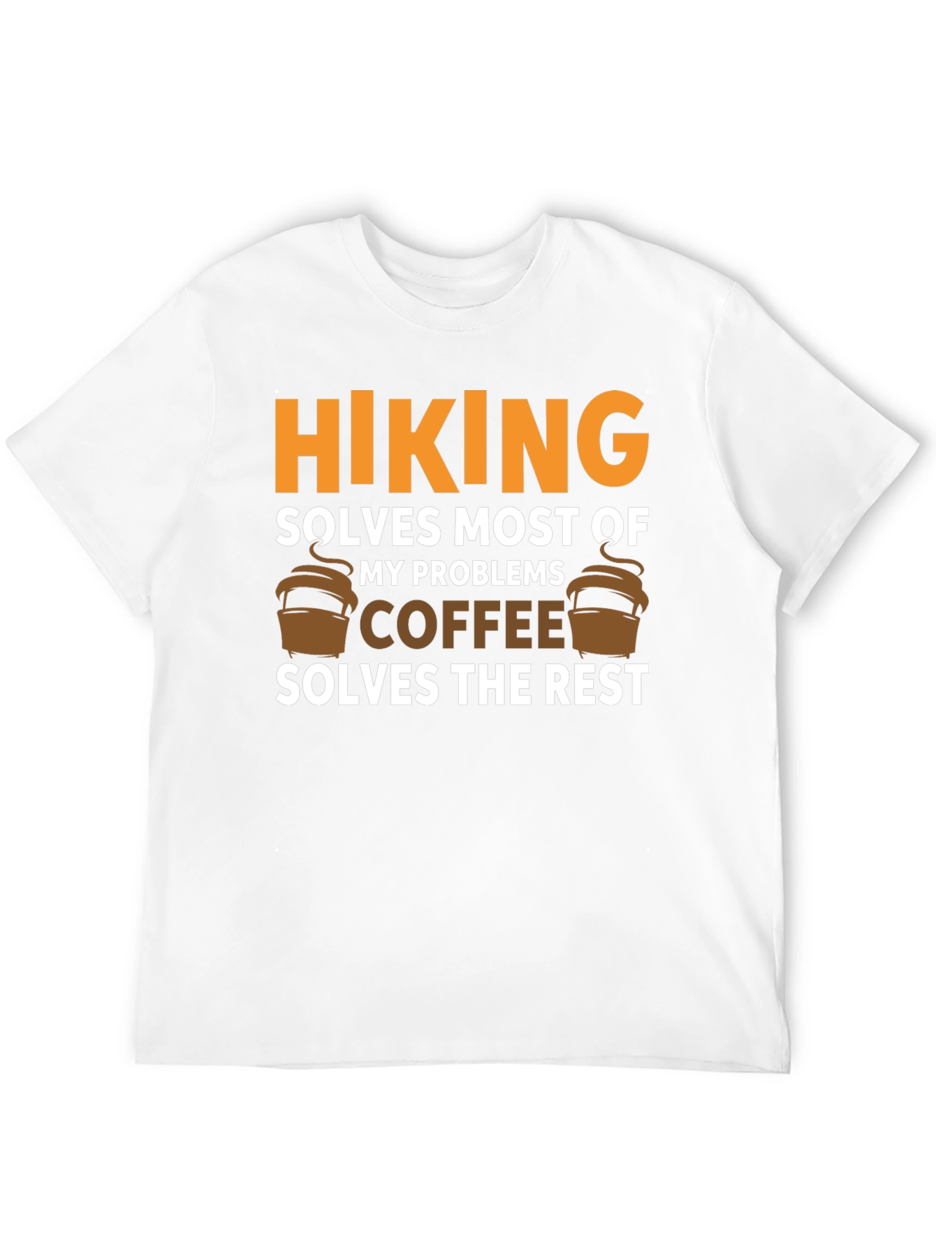 Camiseta Negra Hiking Solves Most of My Problems