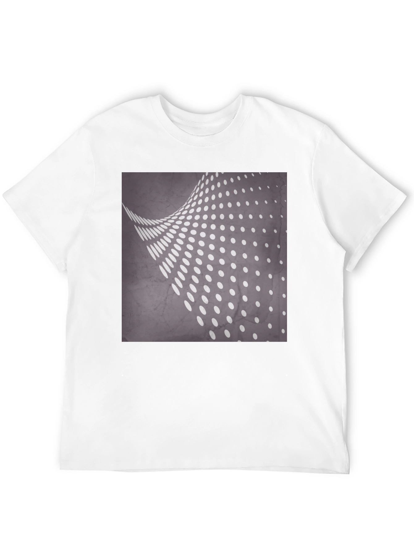Camiseta Negra con Diseño de Puntos Abstractos
