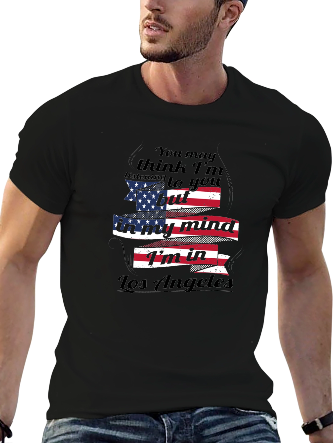 Camiseta Negra Los Ángeles en mi Mente