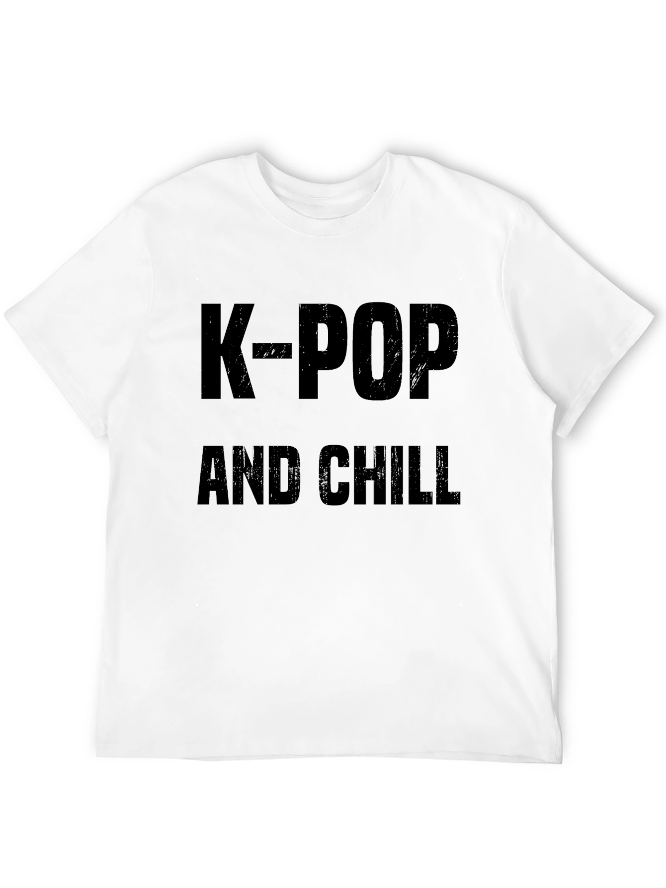 Camiseta Negra K-Pop and Chill para Fans