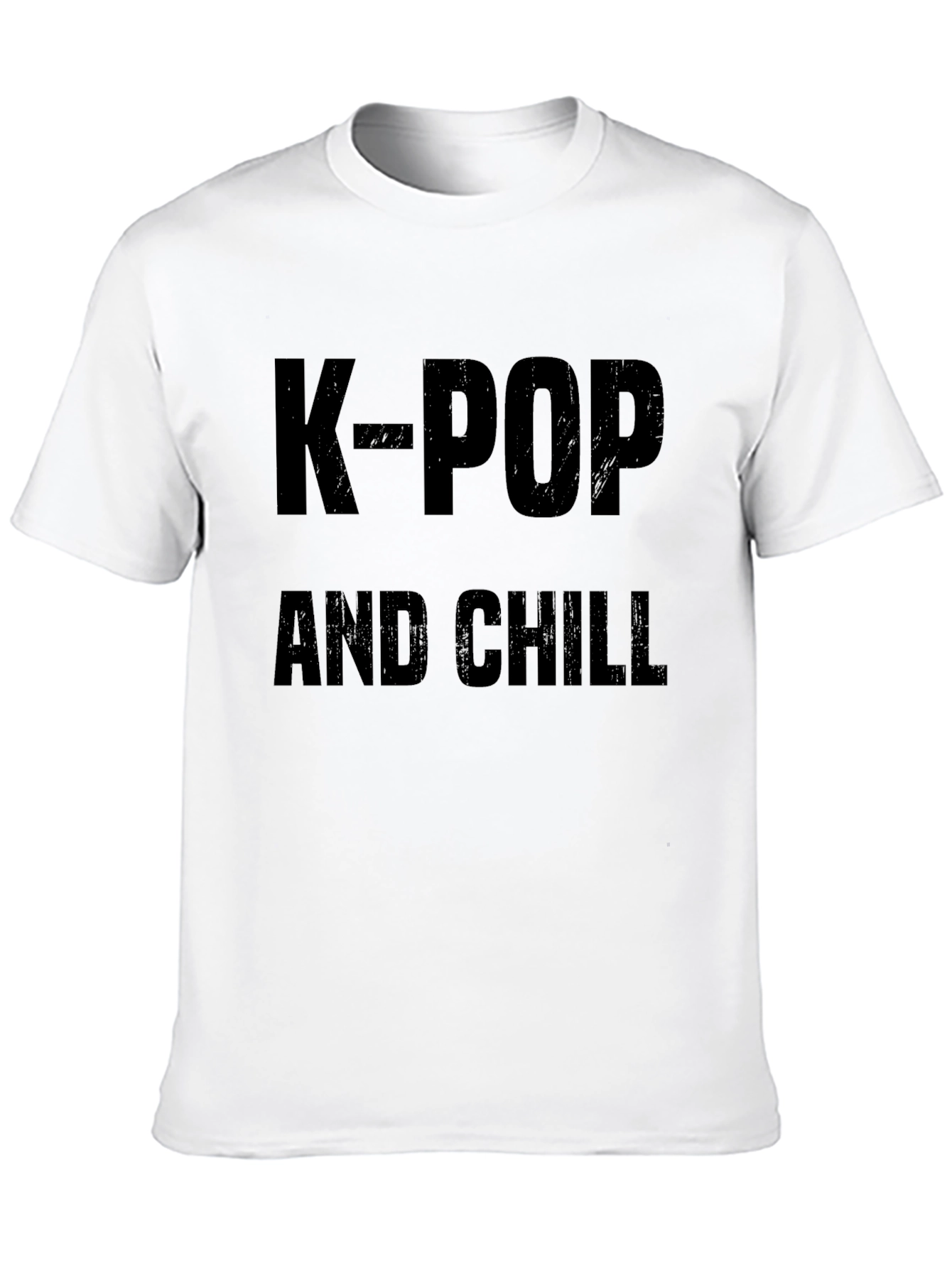Camiseta Negra K-Pop and Chill para Fans