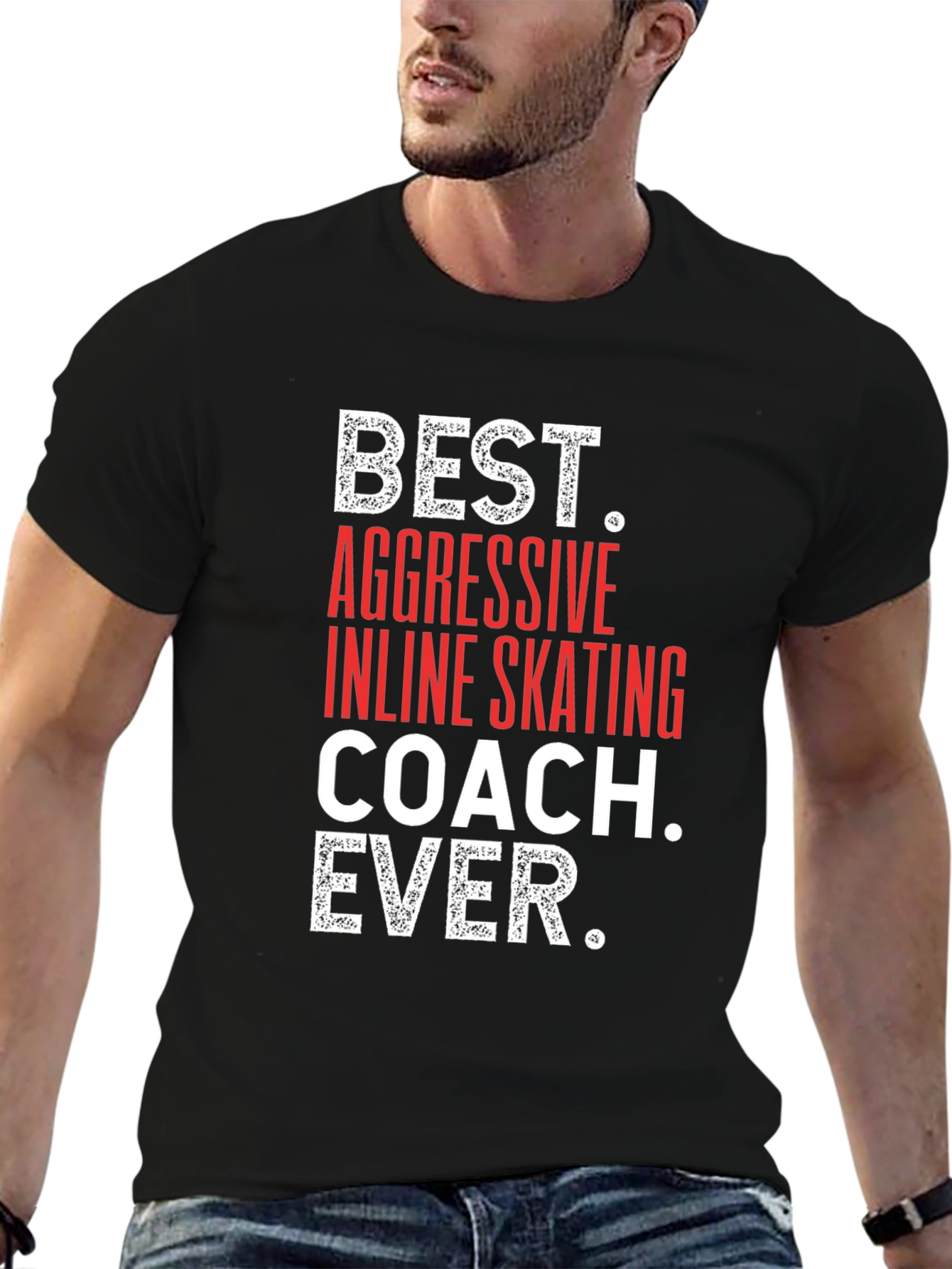 Camiseta Negra Mejor Entrenador Patinaje Agresivo