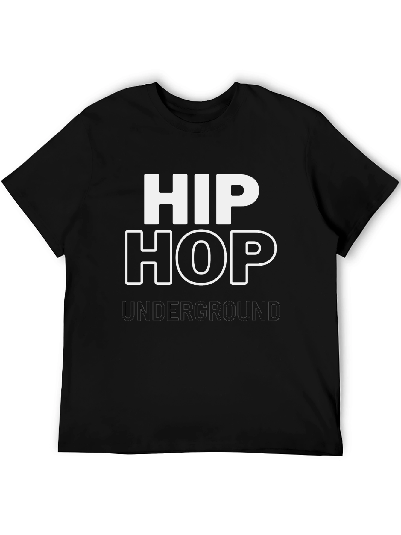 Camiseta Negra Hip Hop Underground Estilo Urbano