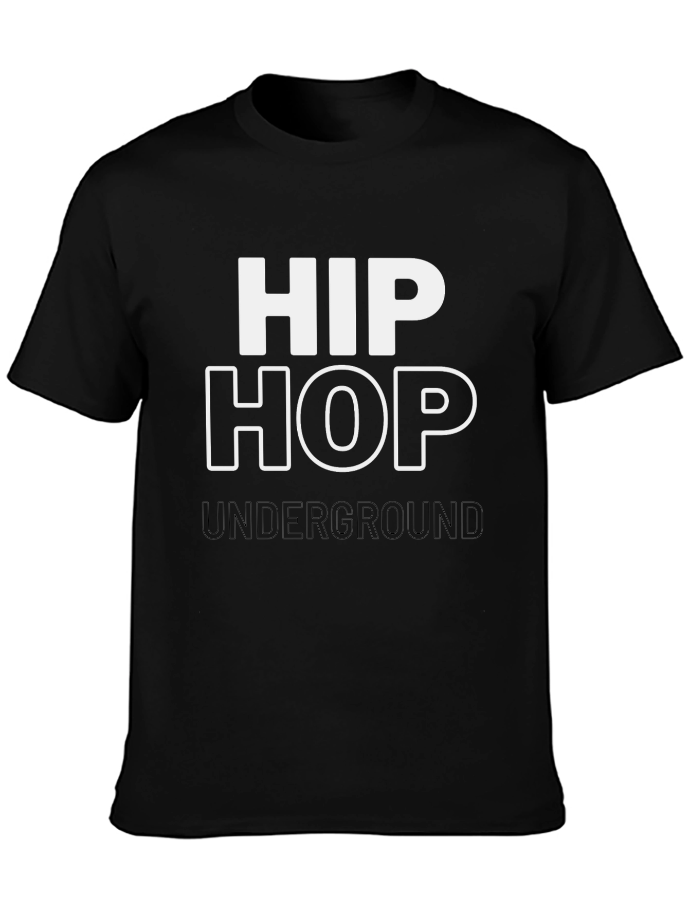 Camiseta Negra Hip Hop Underground Estilo Urbano