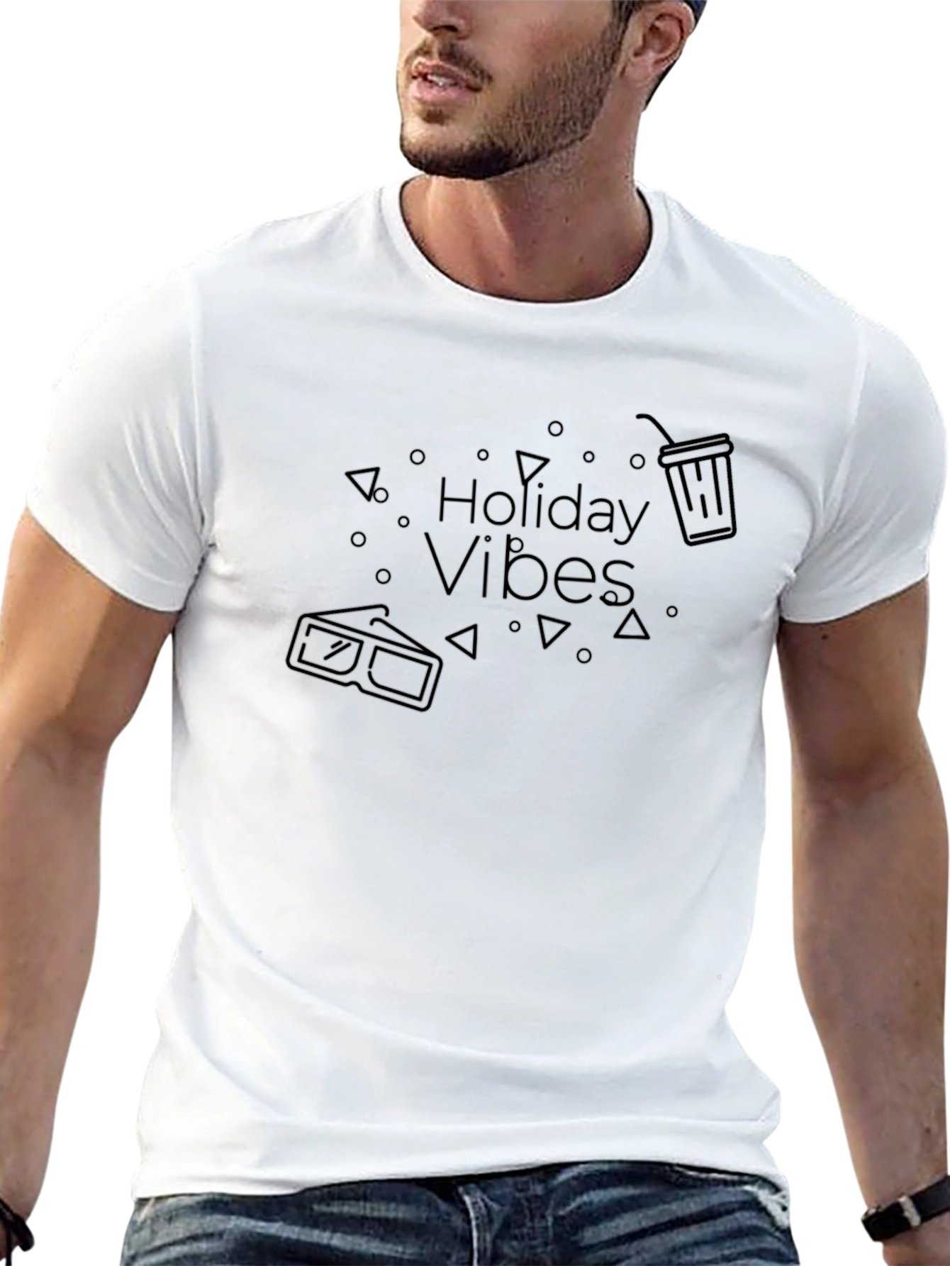 Camiseta Negra Holiday Vibes