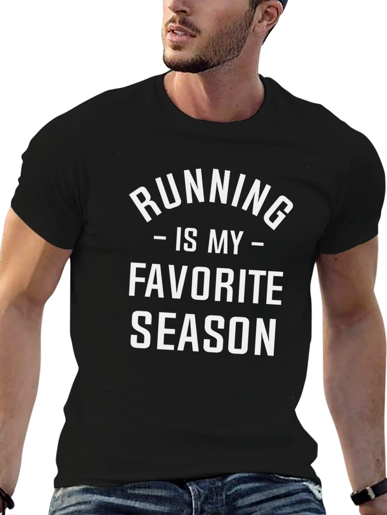 Camiseta Negra Running is My Favorite Season