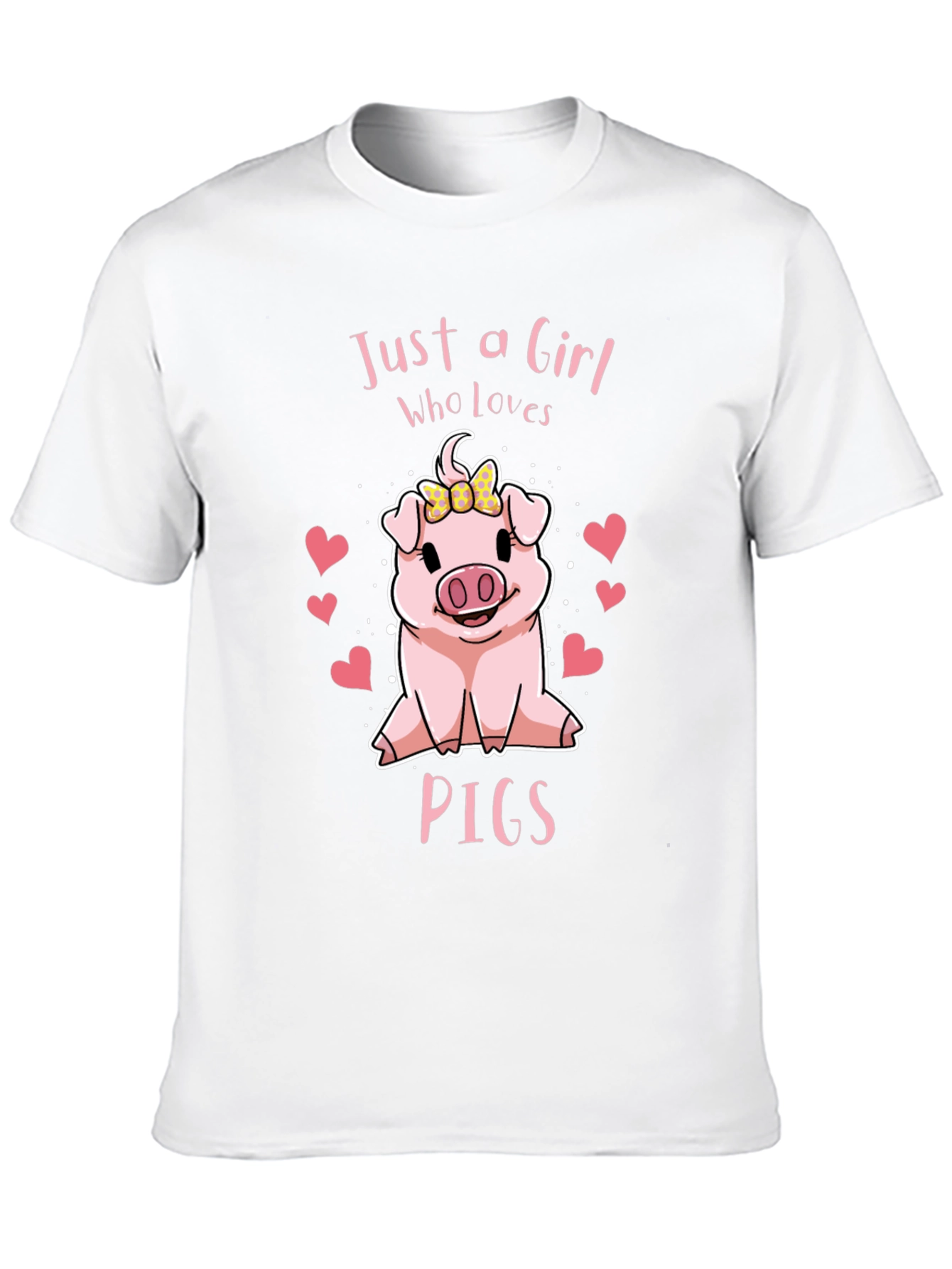 Camiseta Negra Just a Girl Who Loves Pigs