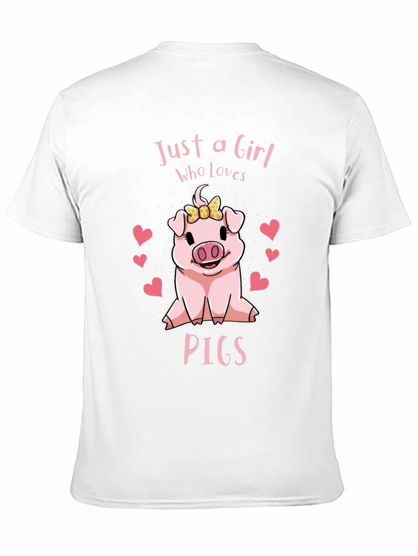 Camiseta Negra Just a Girl Who Loves Pigs