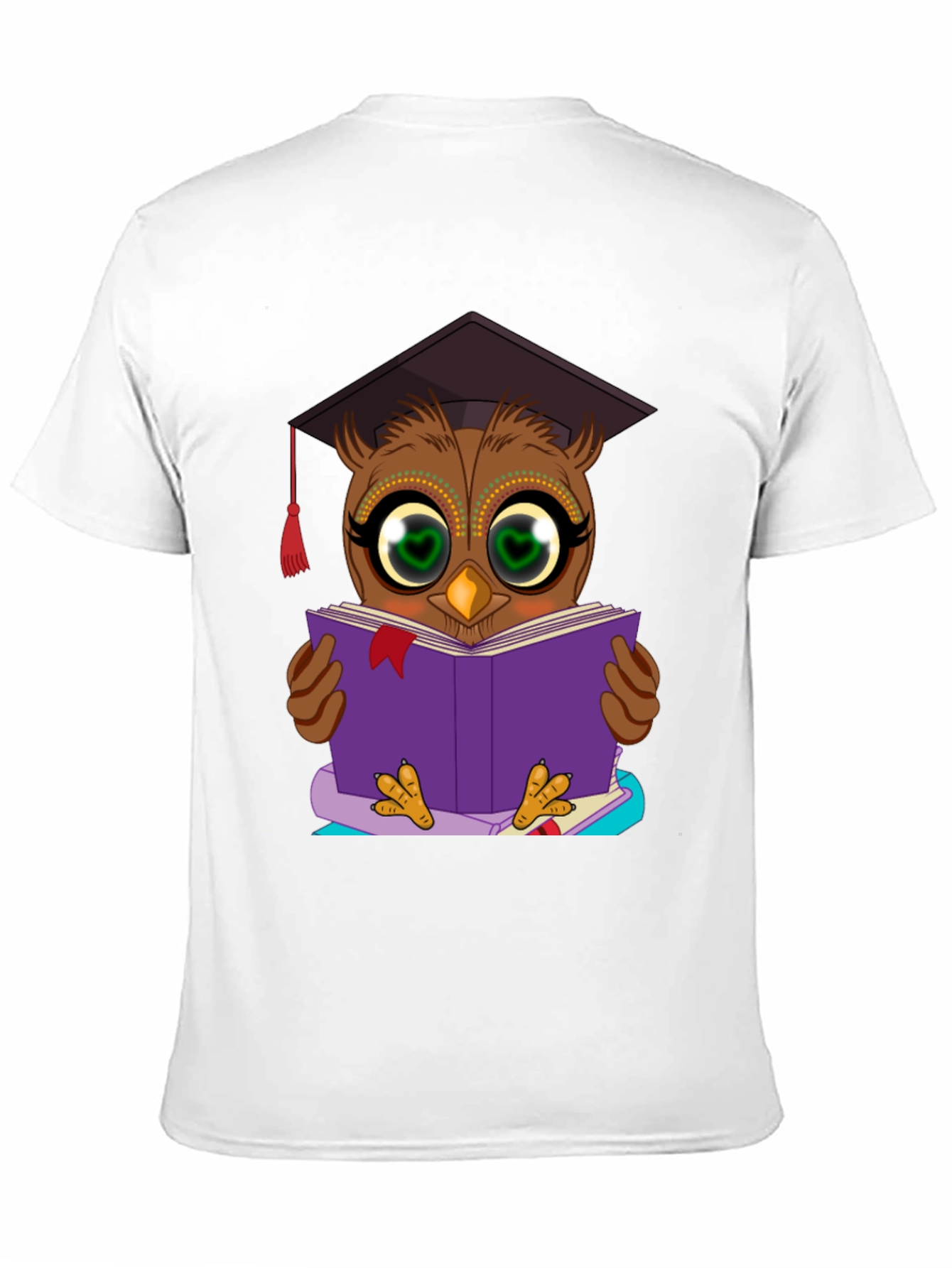 Camiseta Hombre Búho Lector Graduado