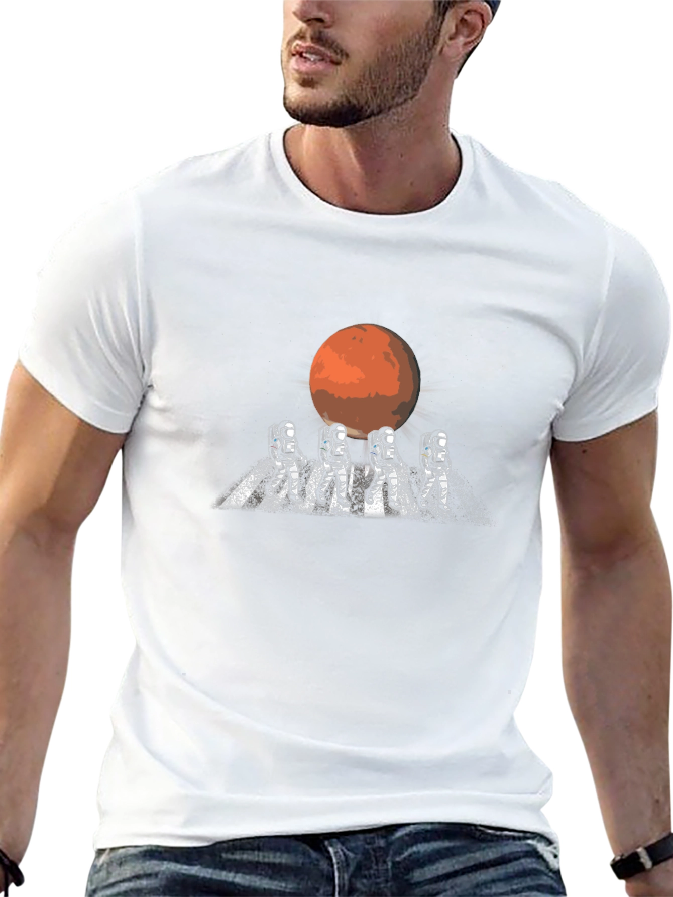 Camiseta Negra Astronautas Marte Original
