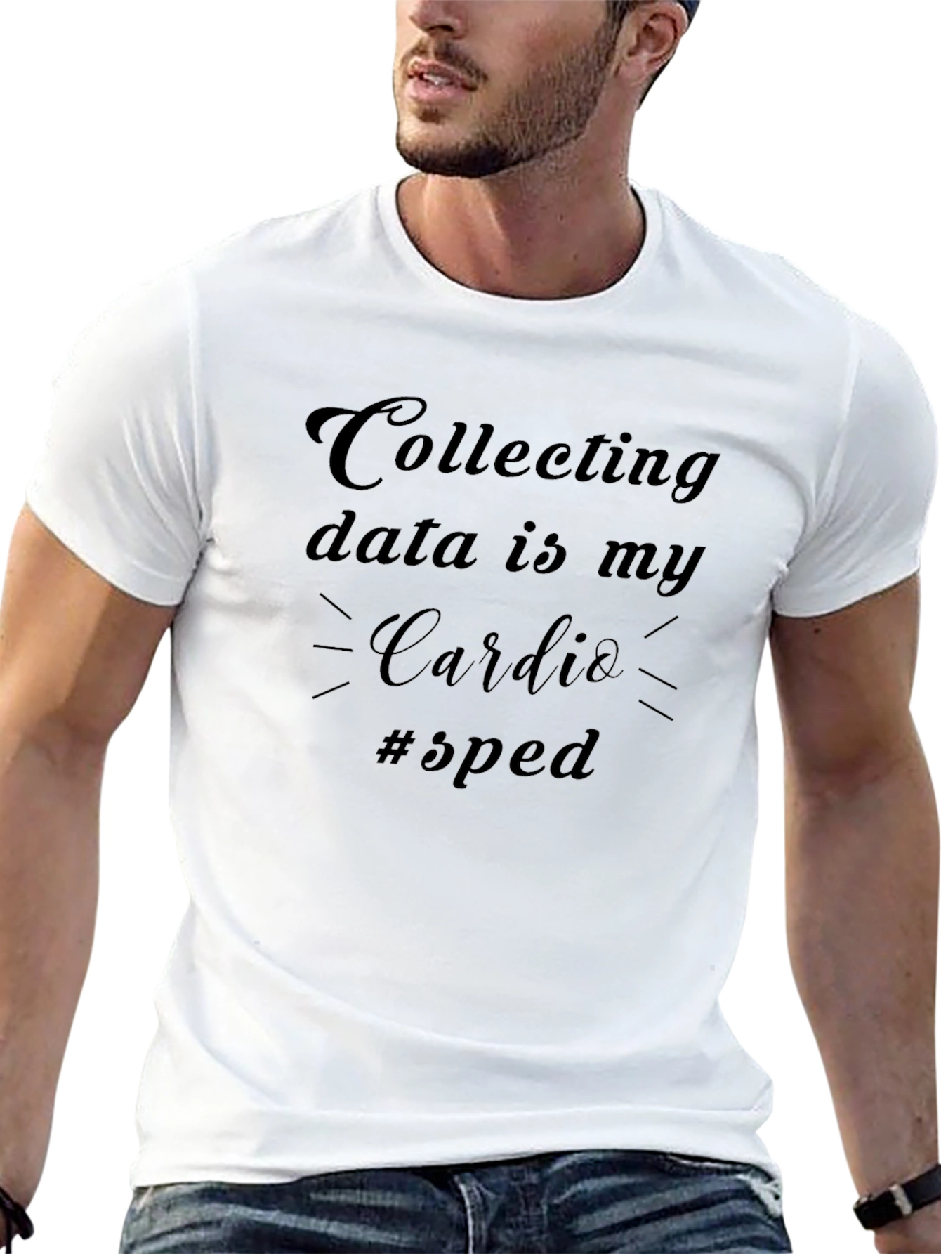 Camiseta Negra: Recolectar Datos es mi Cardio