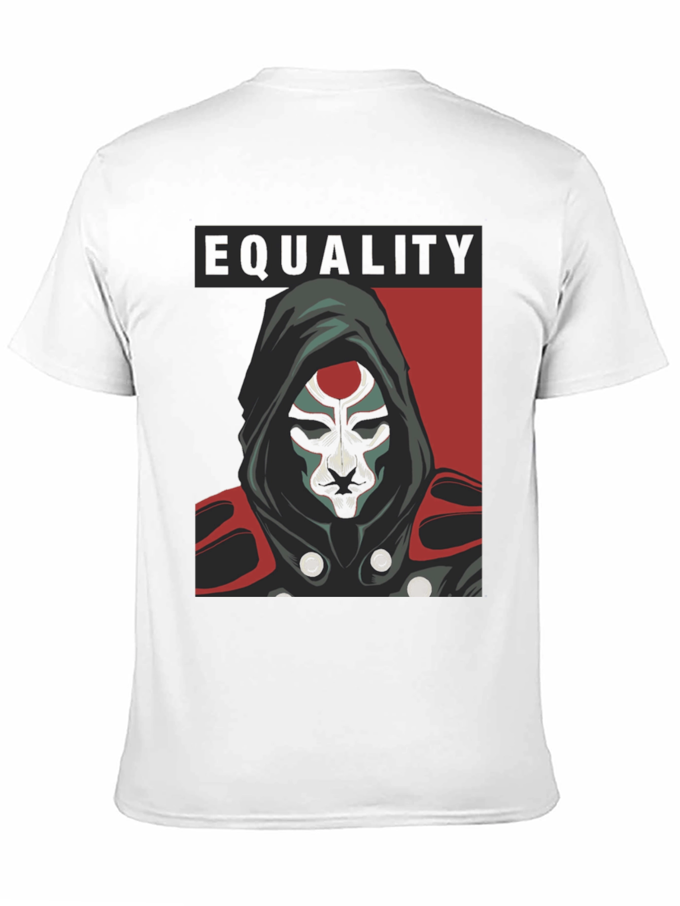 Camiseta Negra Igualdad con Diseño Enigmático
