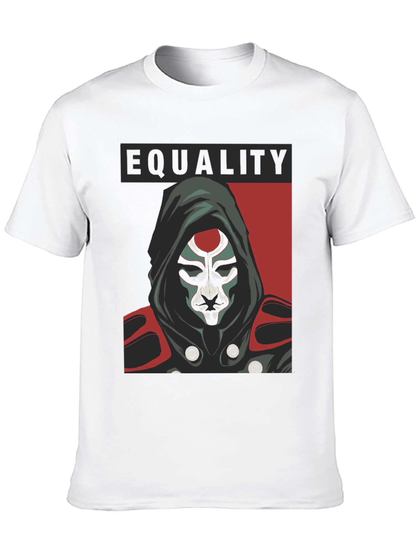Camiseta Negra Igualdad con Diseño Enigmático
