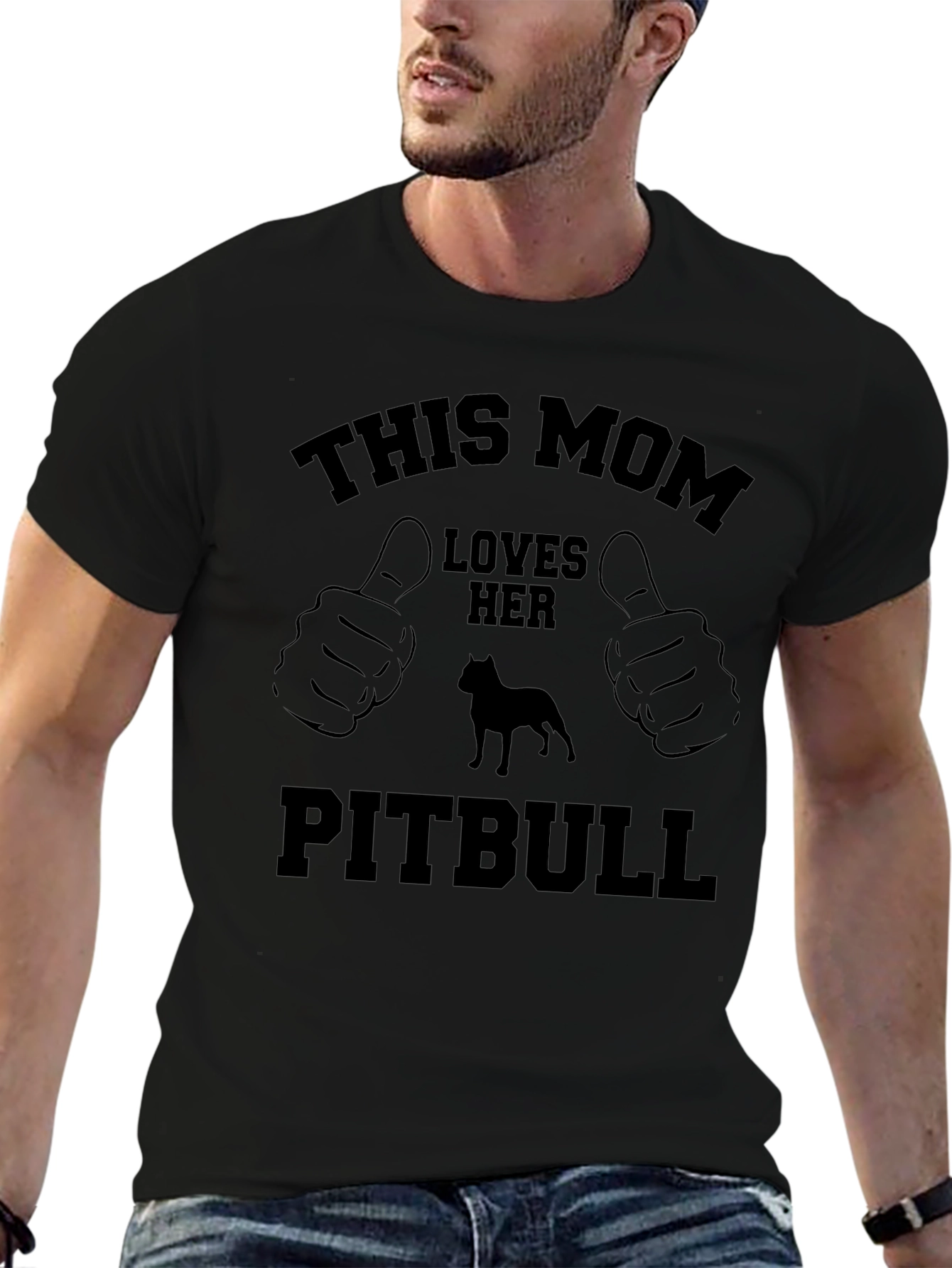 Camiseta Negra: Esta Mamá Ama su Pitbull