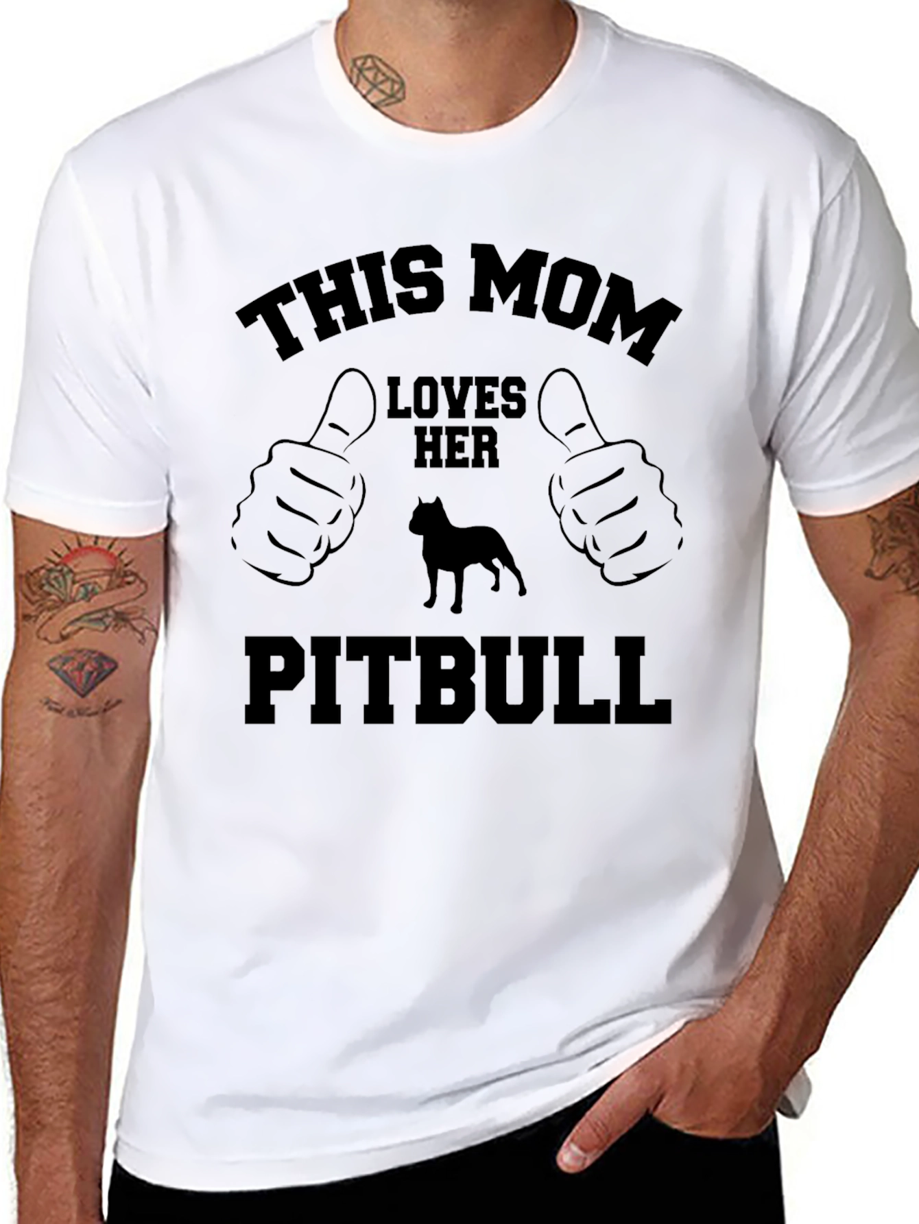Camiseta Negra: Esta Mamá Ama su Pitbull