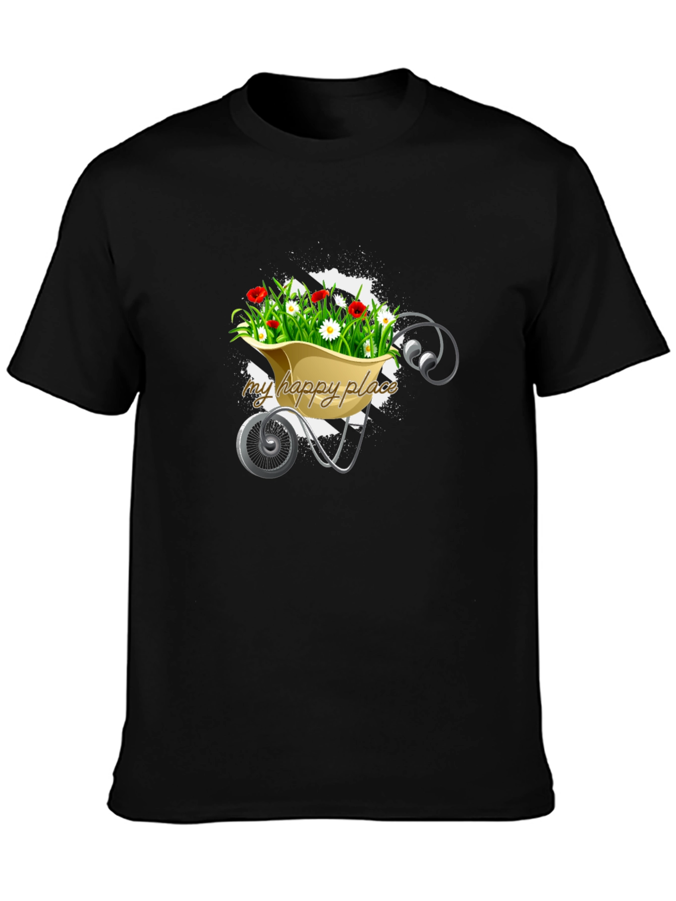 Camiseta Negra Mi Lugar Feliz
