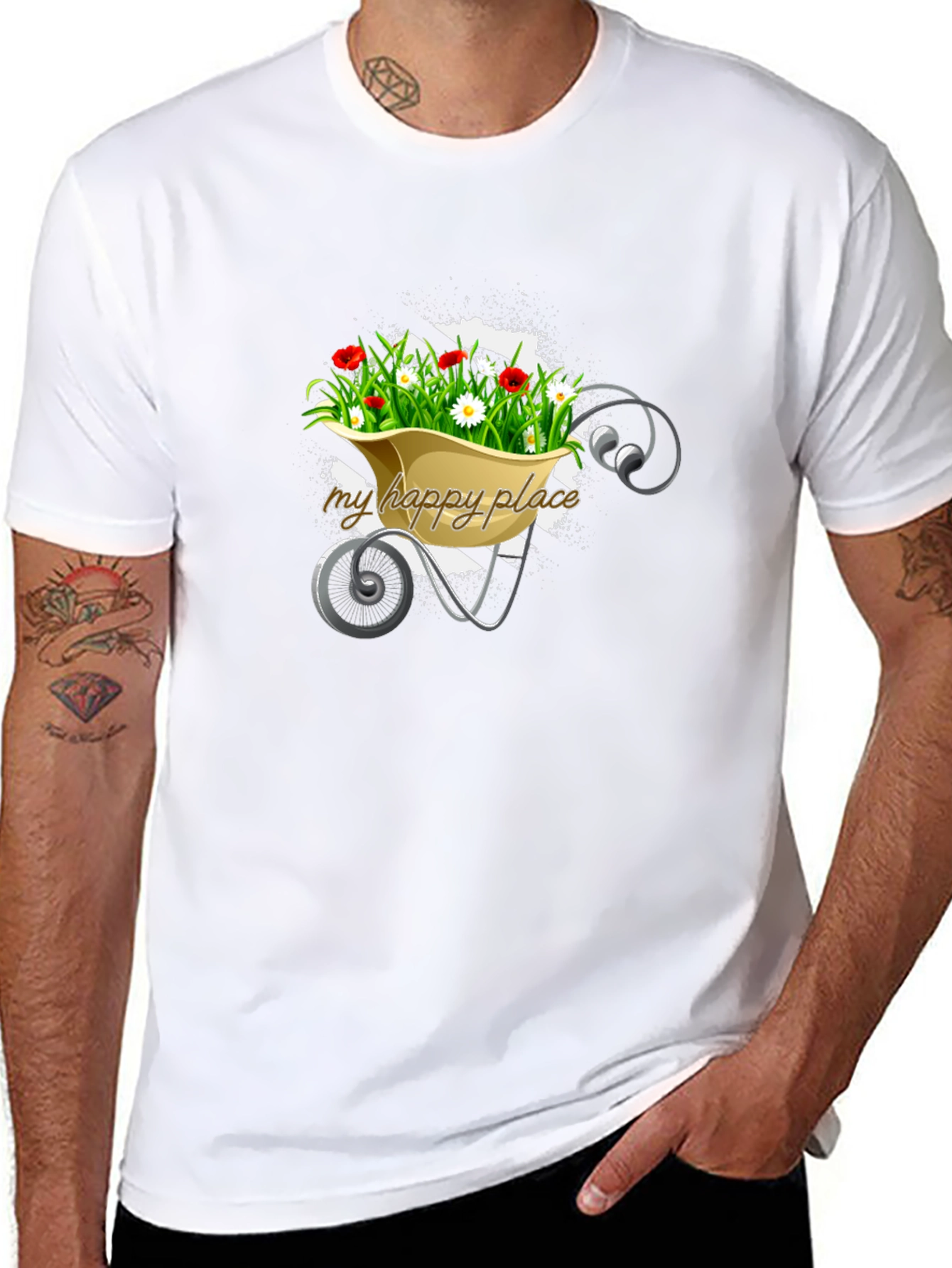 Camiseta Negra Mi Lugar Feliz