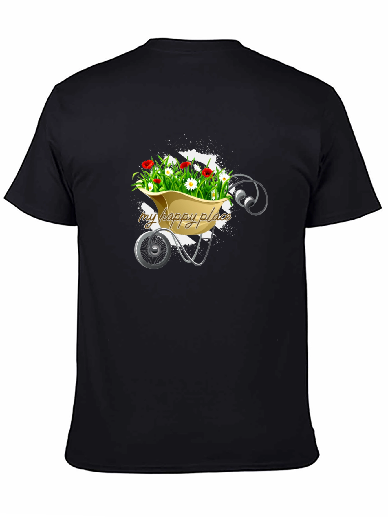 Camiseta Negra Mi Lugar Feliz