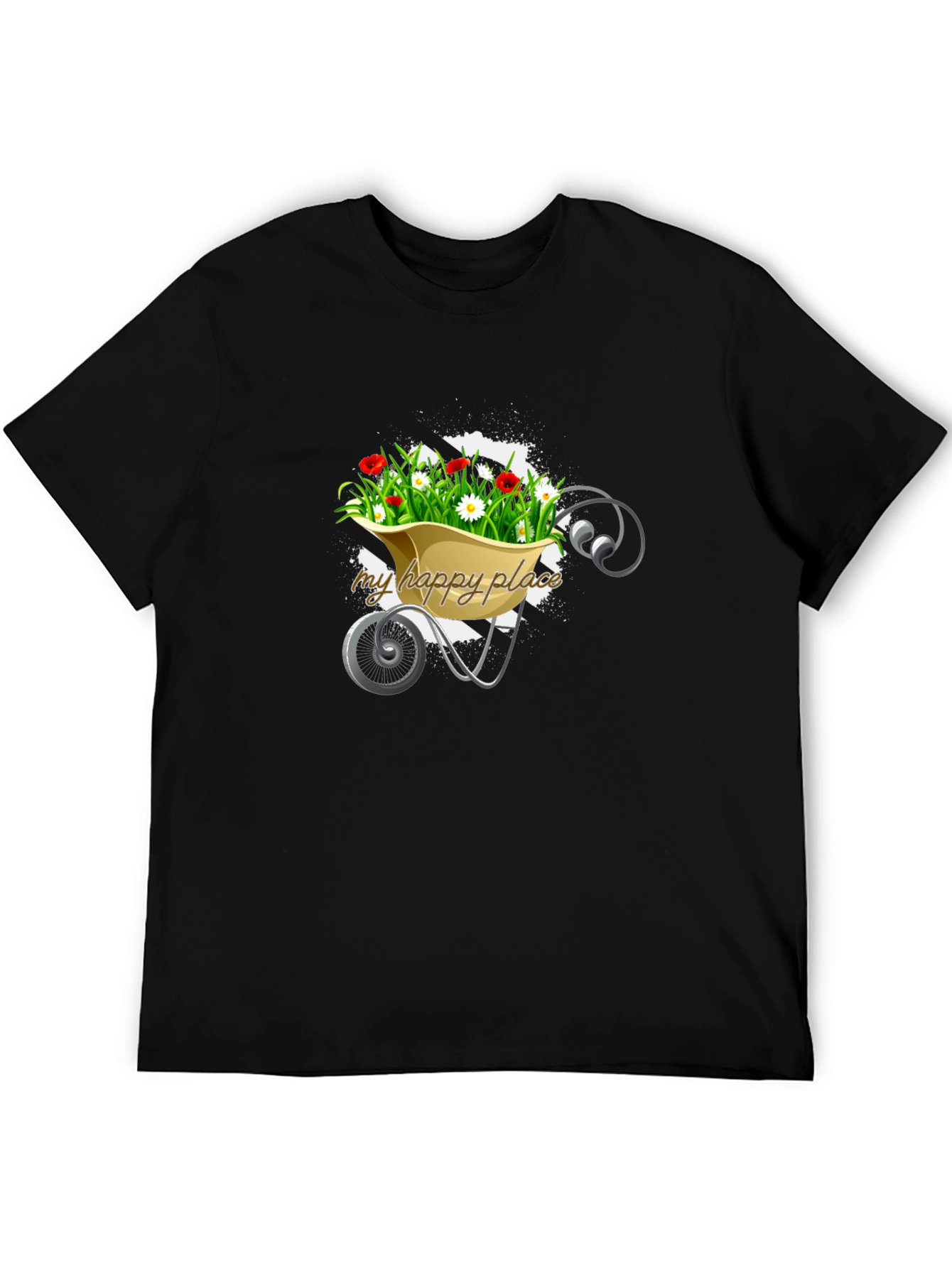 Camiseta Negra Mi Lugar Feliz