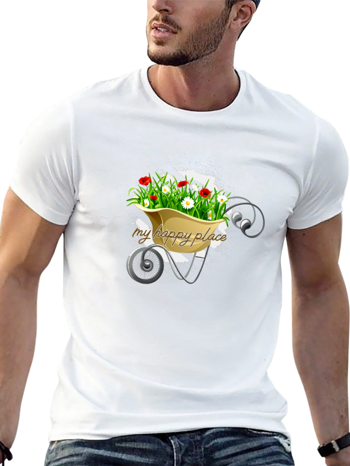 Camiseta Negra Mi Lugar Feliz