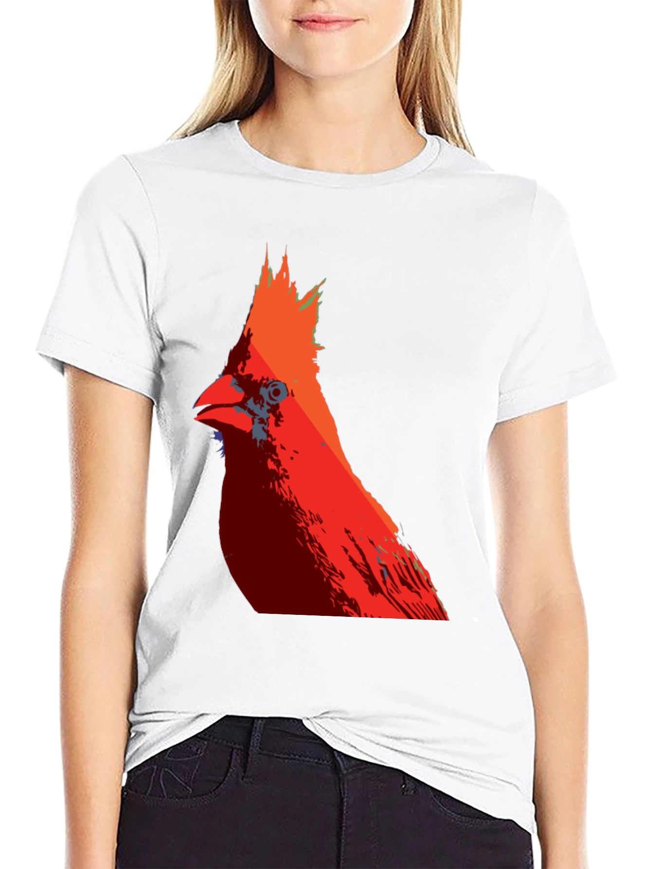 Camiseta Hombre Diseño Cardinal Rojo