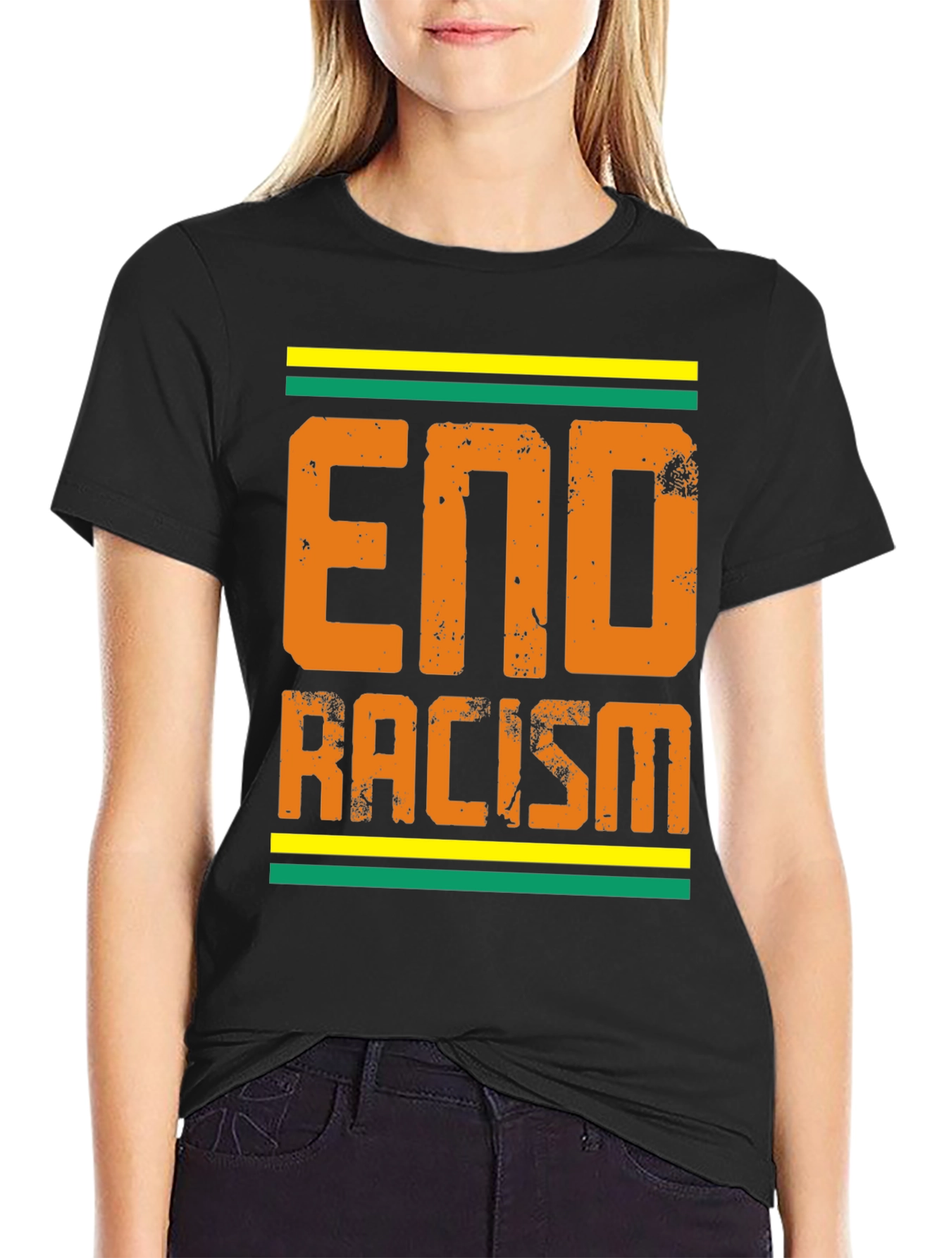 Camiseta End Racism con Diseño Gráfico