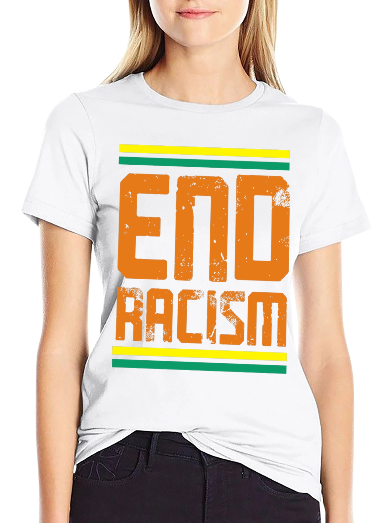 Camiseta End Racism con Diseño Gráfico