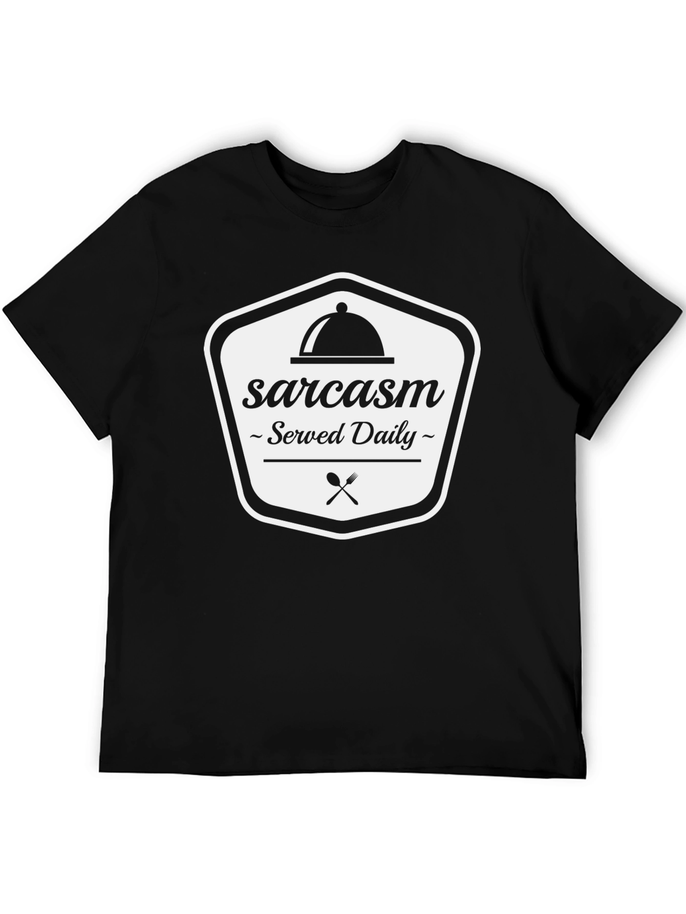 Camiseta Negra Sarcasmo Servido a Diario
