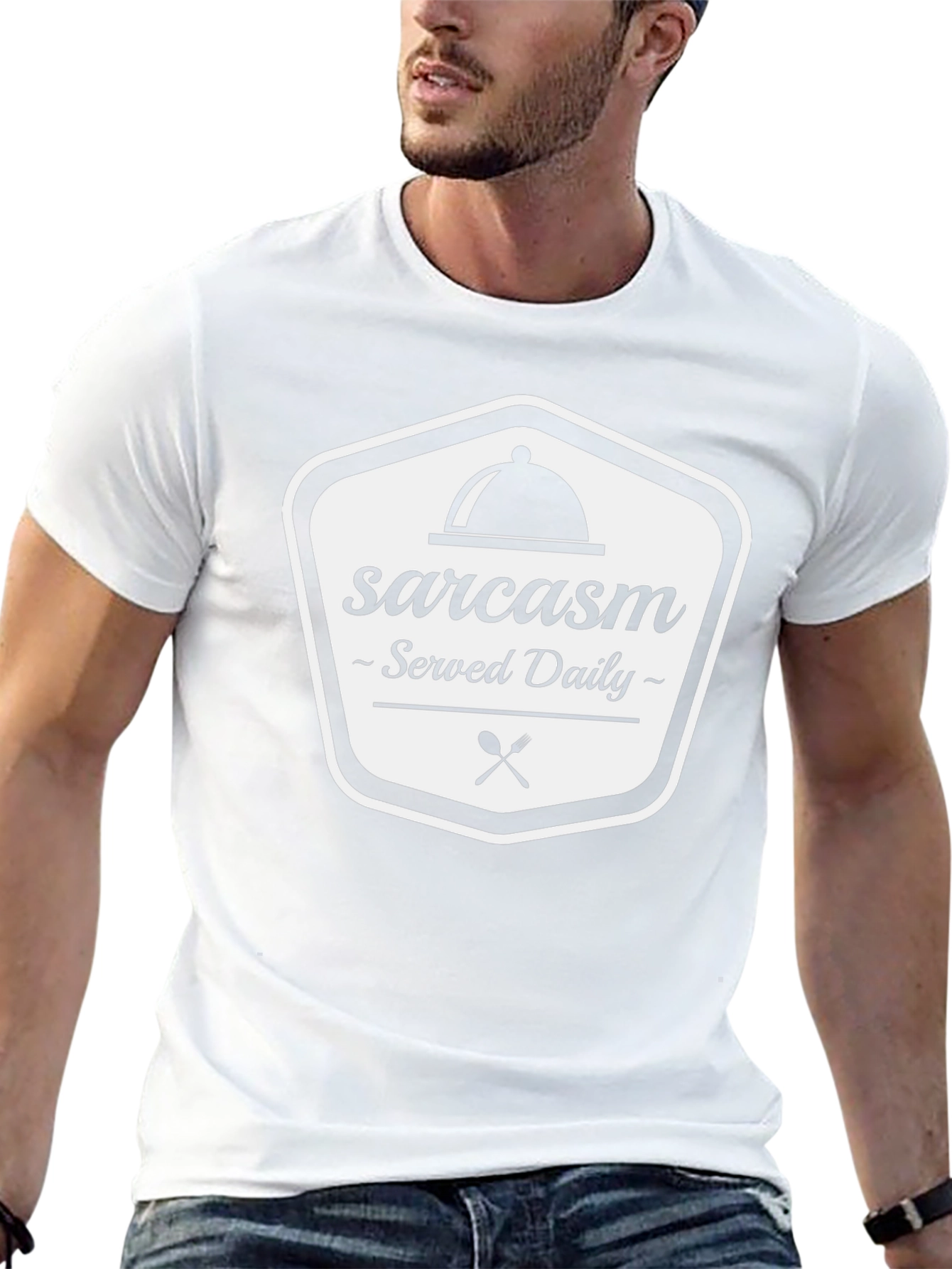 Camiseta Negra Sarcasmo Servido a Diario