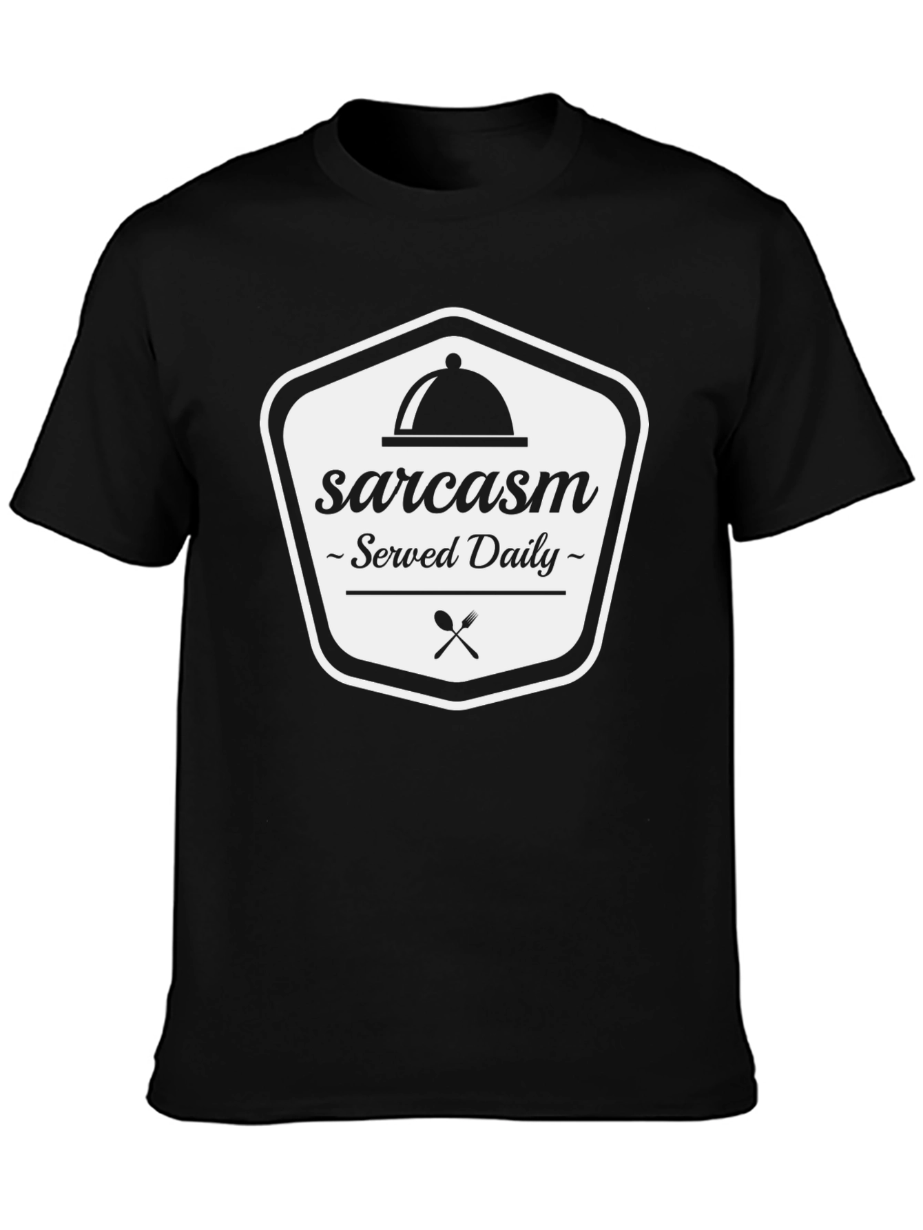 Camiseta Negra Sarcasmo Servido a Diario