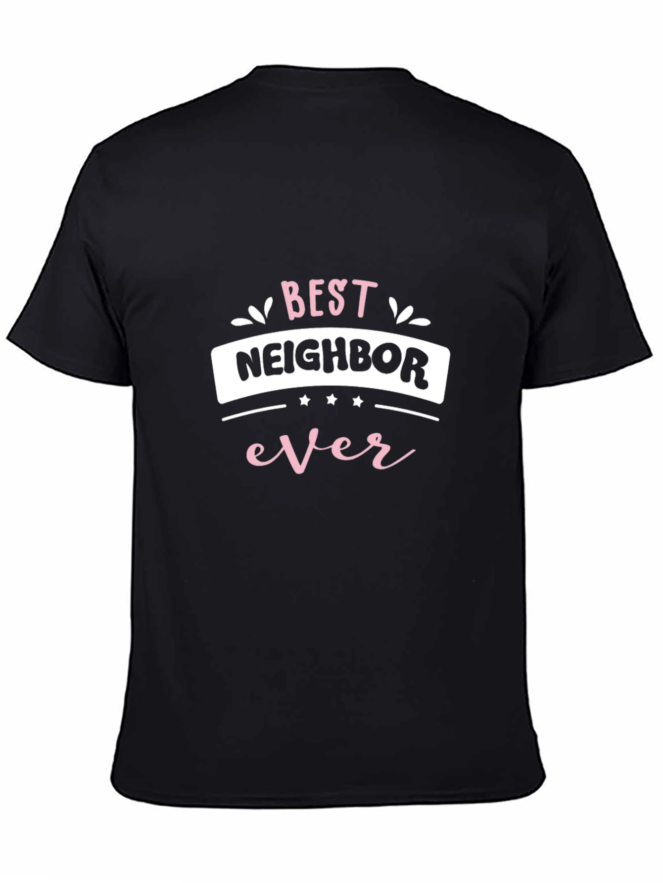 Camiseta Negra Mejor Vecino Ever
