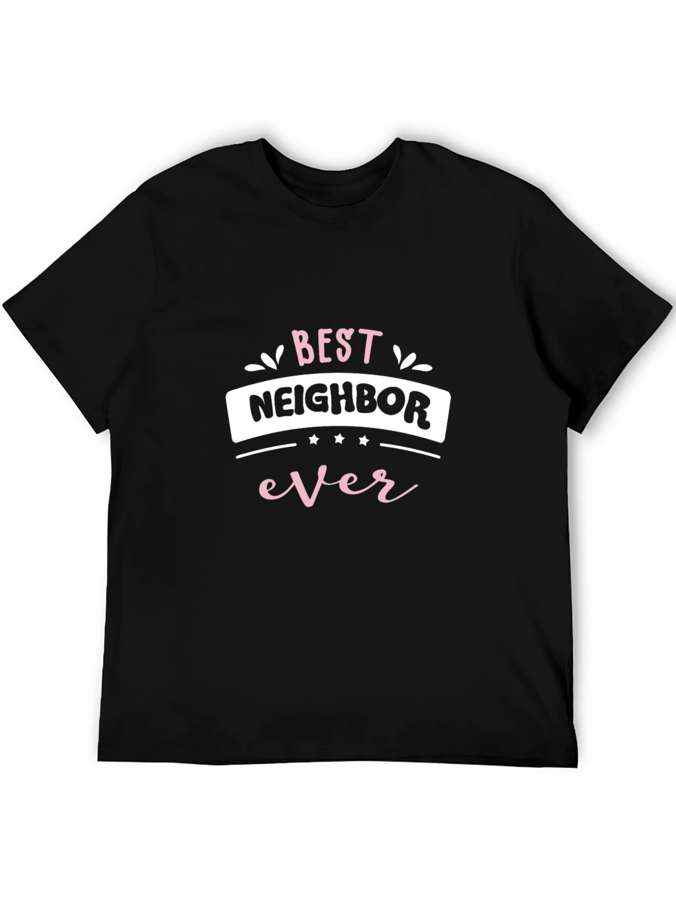 Camiseta Negra Mejor Vecino Ever