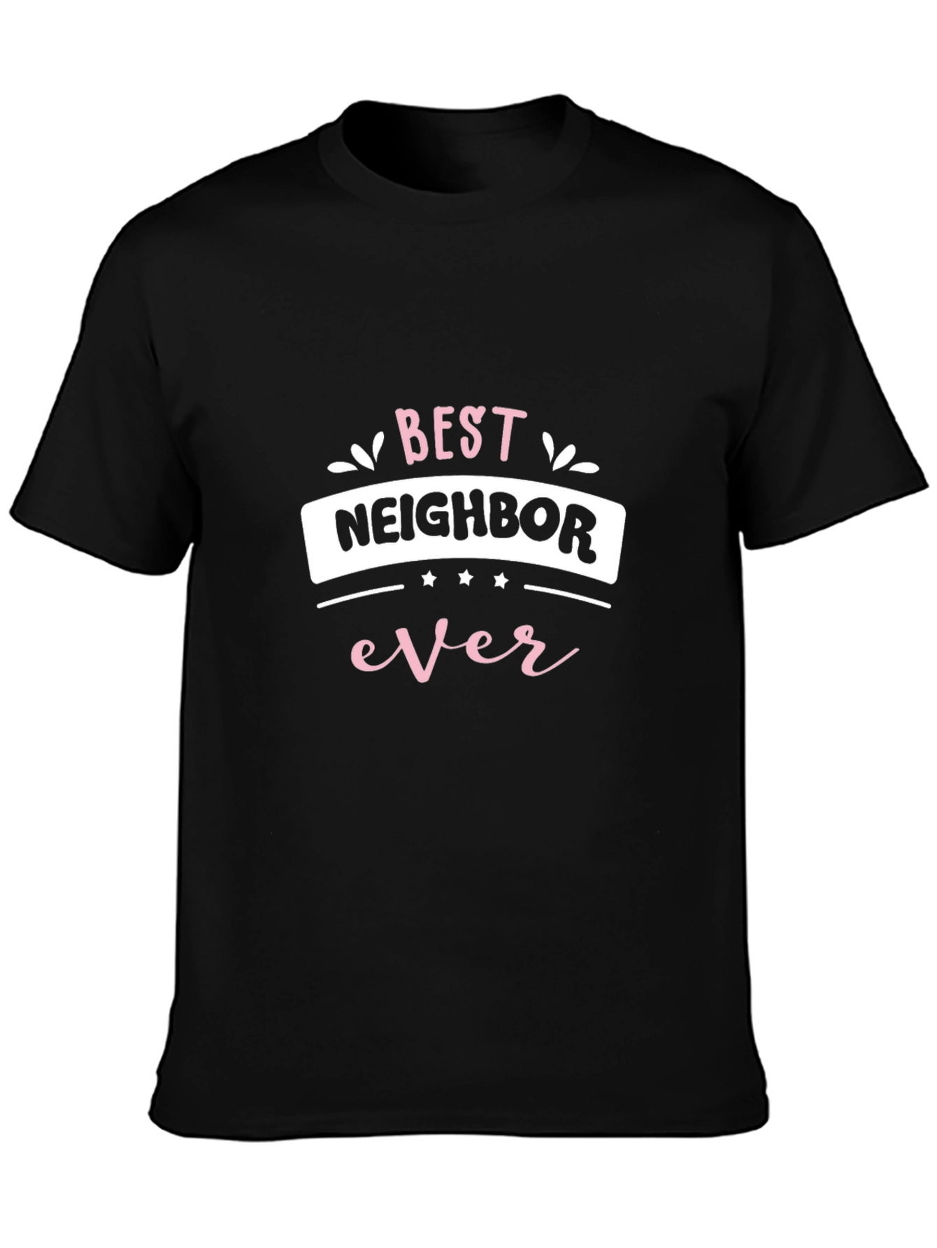 Camiseta Negra Mejor Vecino Ever