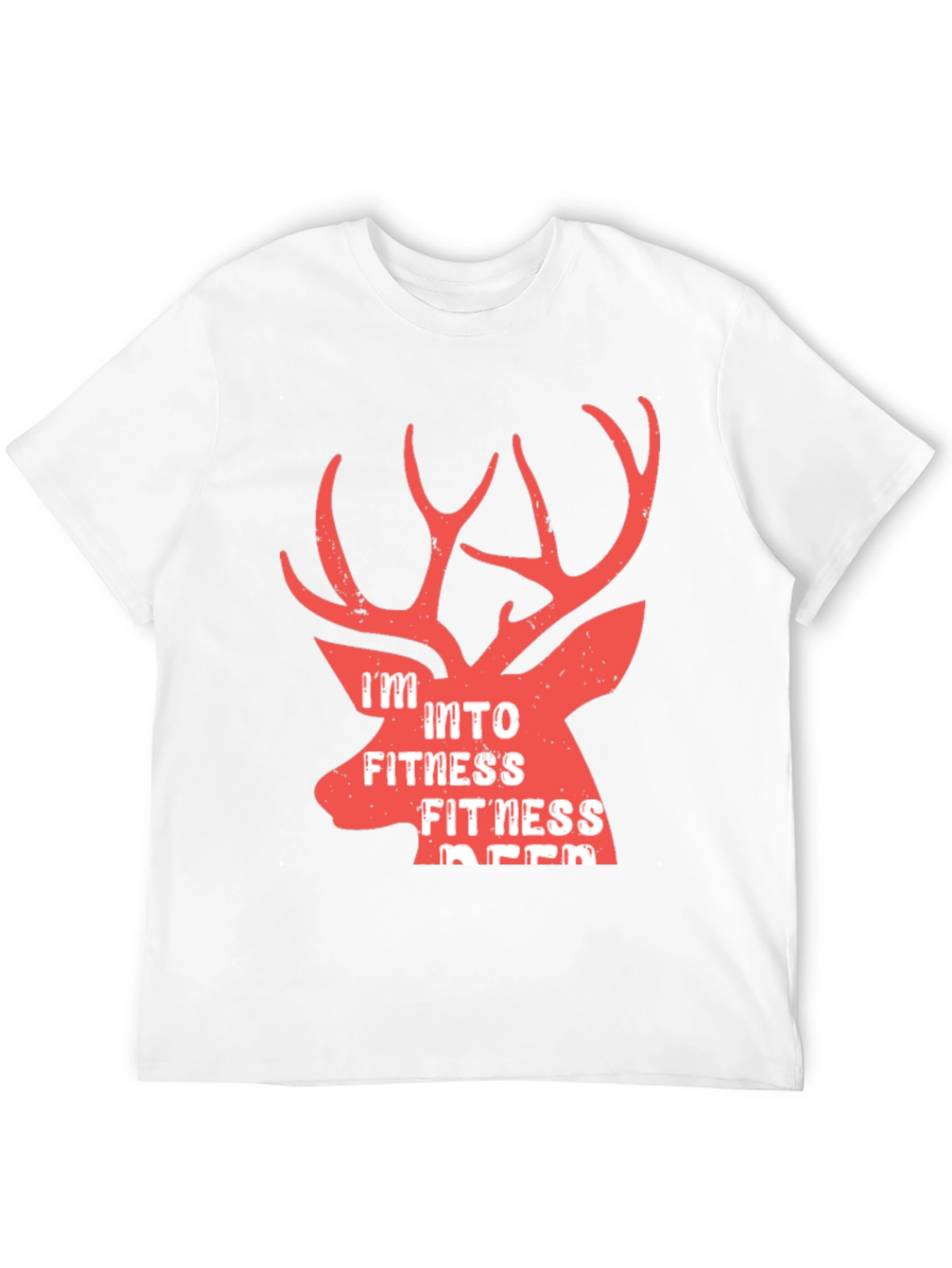 Camiseta Hombre Negra Fitness Deer