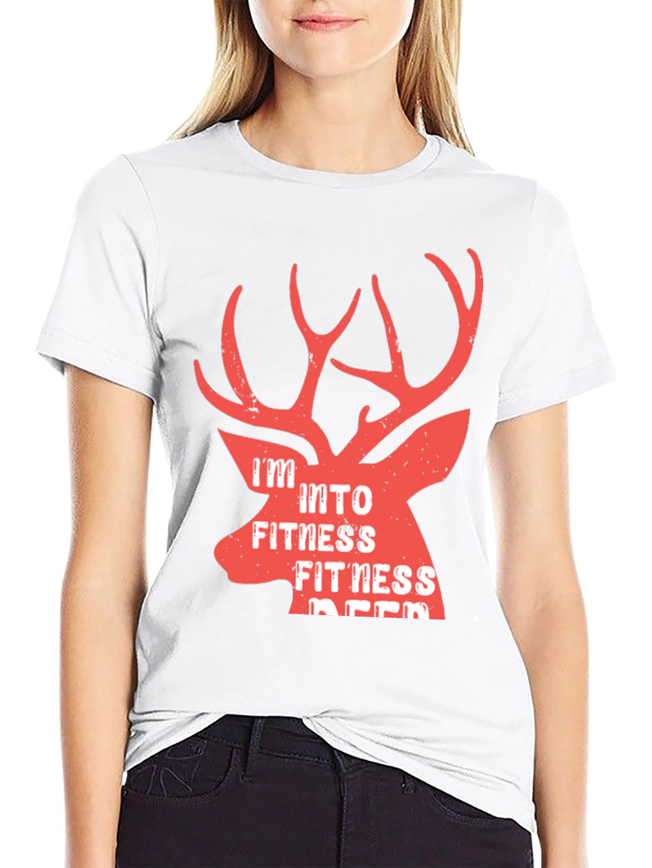 Camiseta Hombre Negra Fitness Deer
