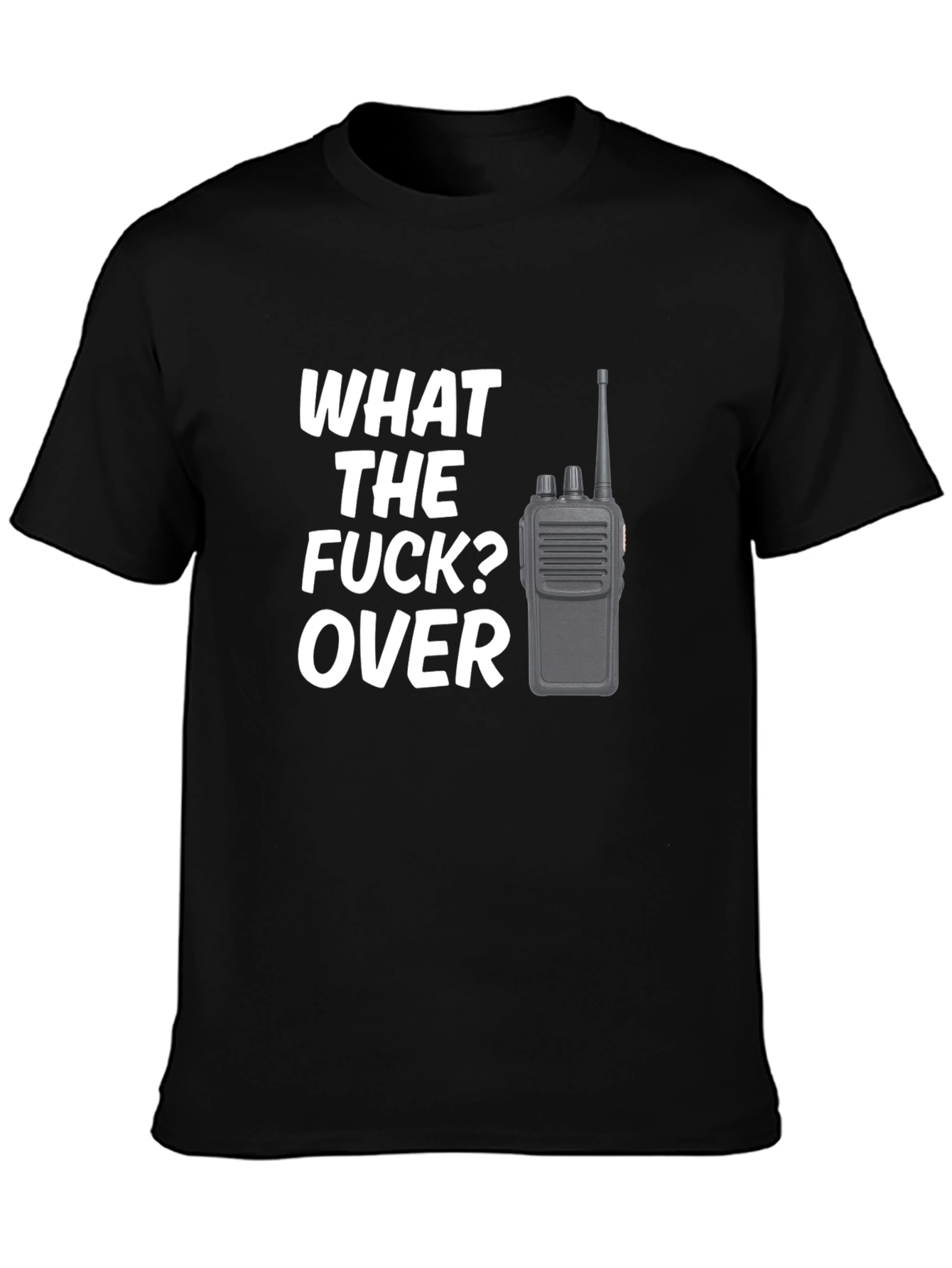 Camiseta Negra: ¿Qué Diablos? ¡Cambio!