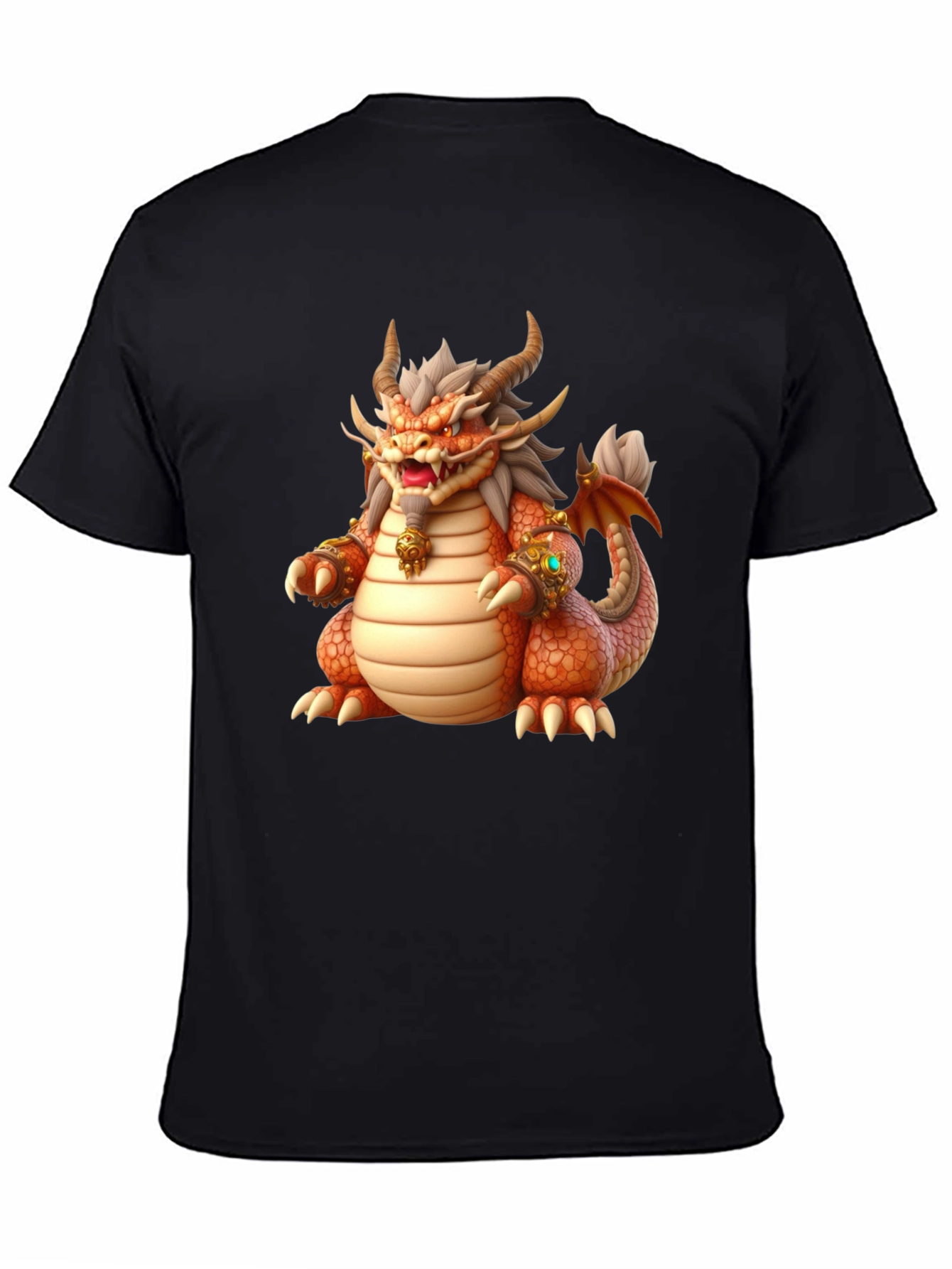 Camiseta Dragón Naranja para Hombre