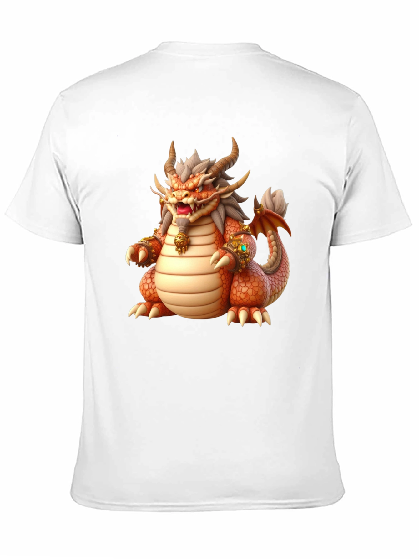 Camiseta Dragón Naranja para Hombre