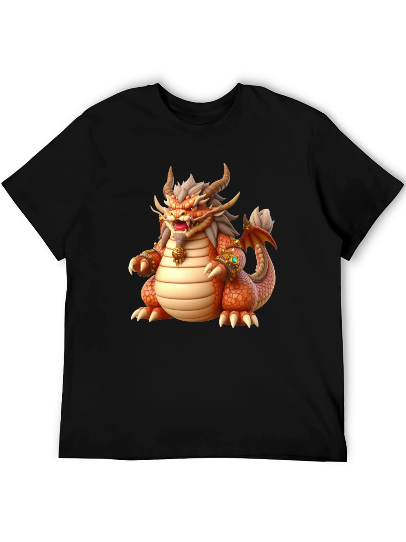Camiseta Dragón Naranja para Hombre